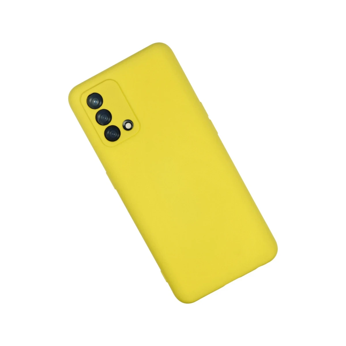 Oppo A74 4G Kılıf Nano içi Kadife Silikon - Sarı