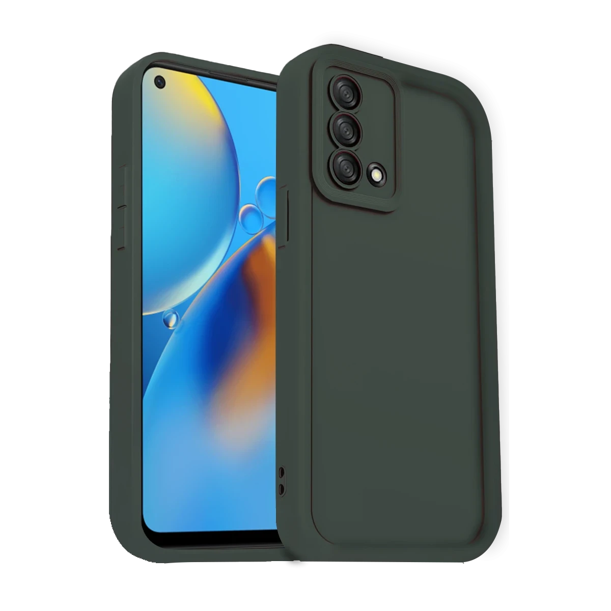 Oppo A74 4G Kılıf Viera Silikon - Koyu Yeşil