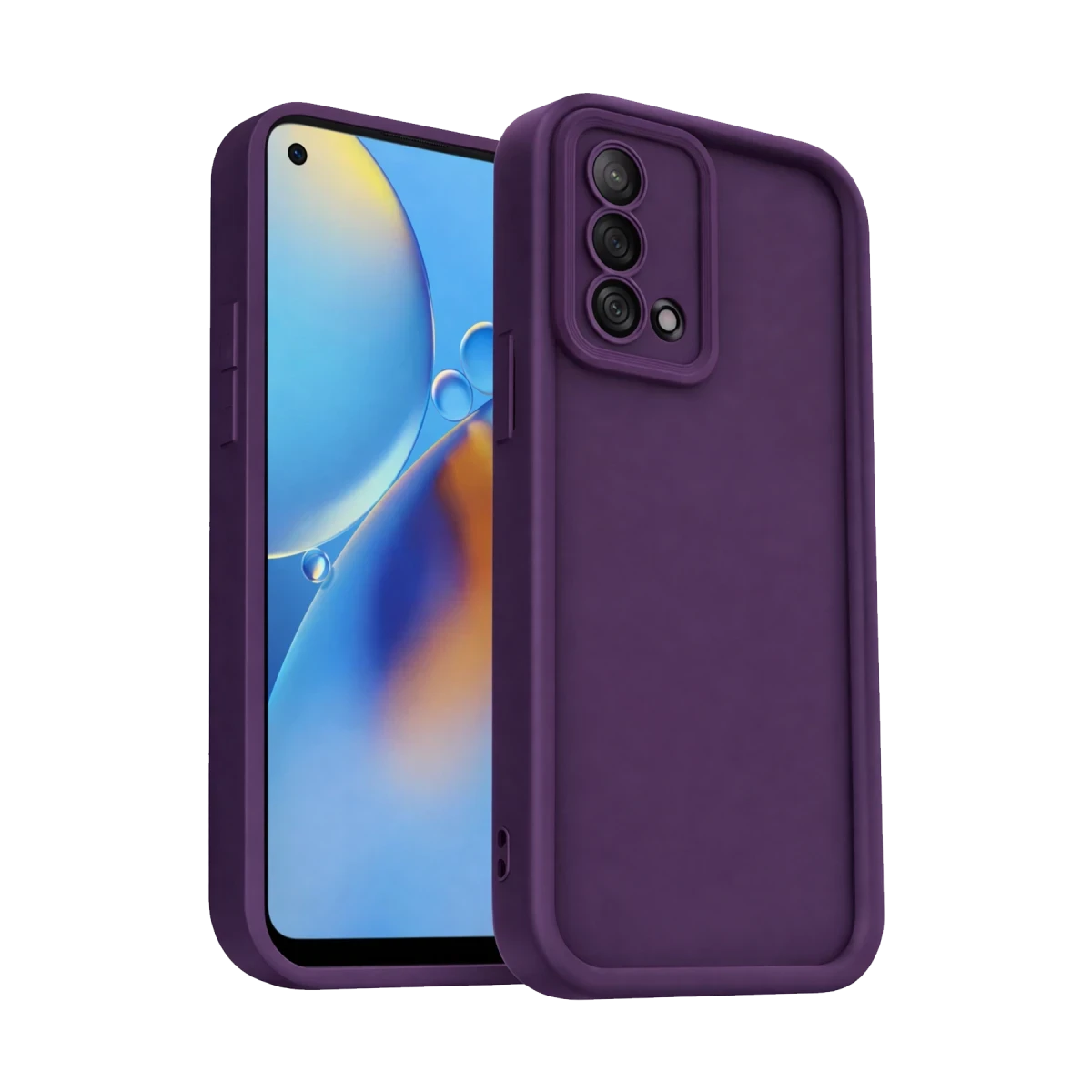 Oppo A74 4G Kılıf Viera Silikon - Mürdüm