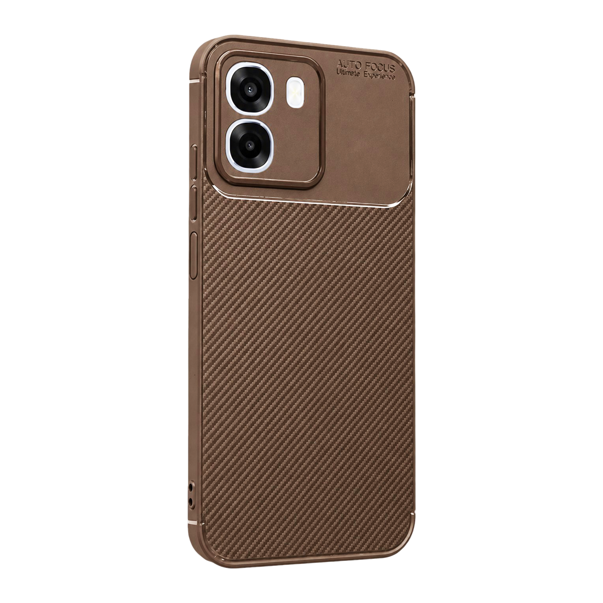 Oppo Oppo A6T 5G Auto Focus Karbon Kapak - Kahverengi
