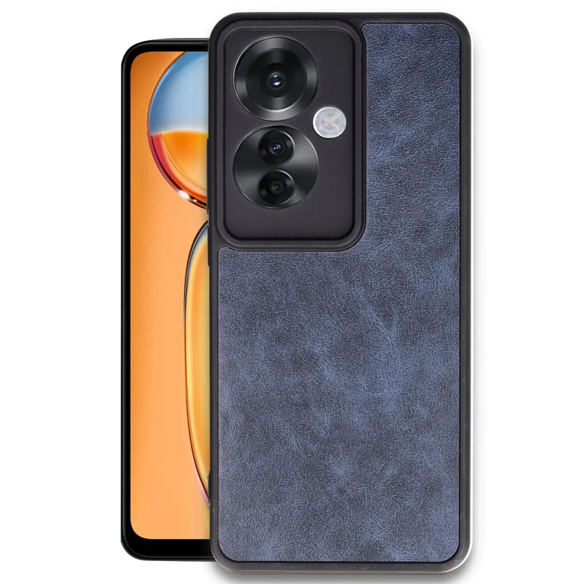 Oppo Reno 11F Kılıf Aras Deri Kapak - Lacivert