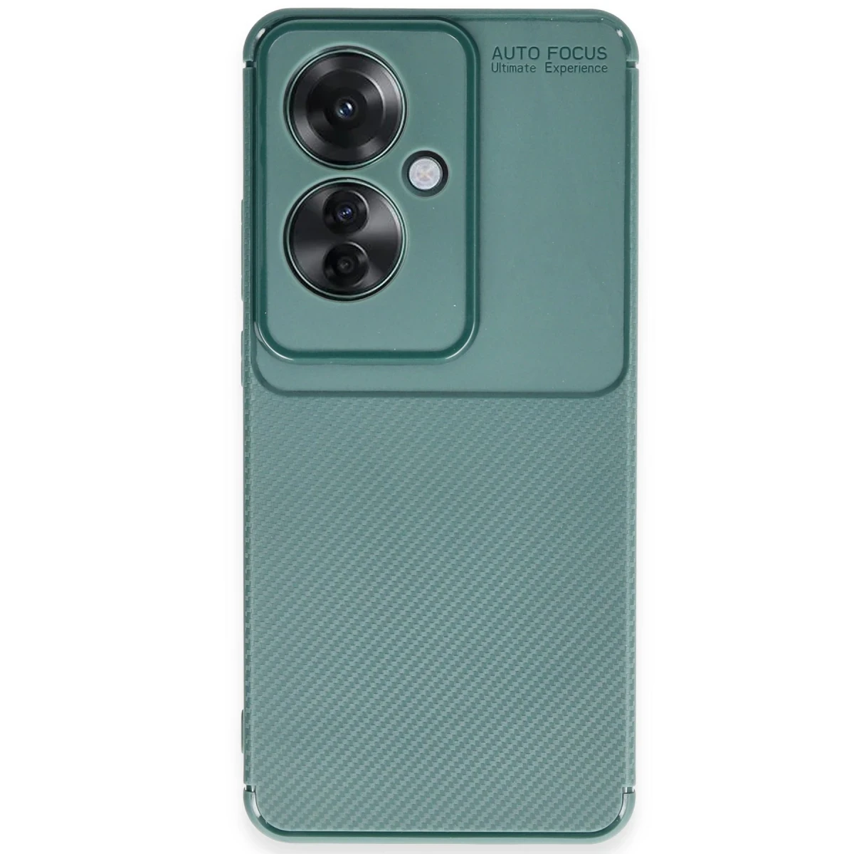 Oppo Reno 11F Kılıf Auto Focus Karbon Kapak - Koyu Yeşil