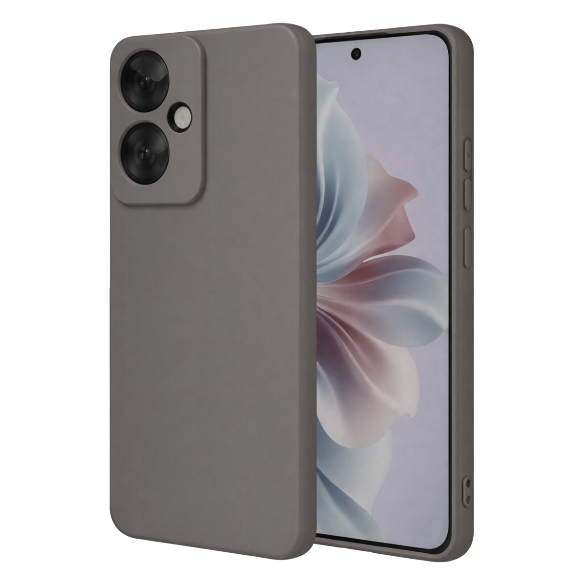 Oppo Reno 11F Kılıf First Silikon - Gri