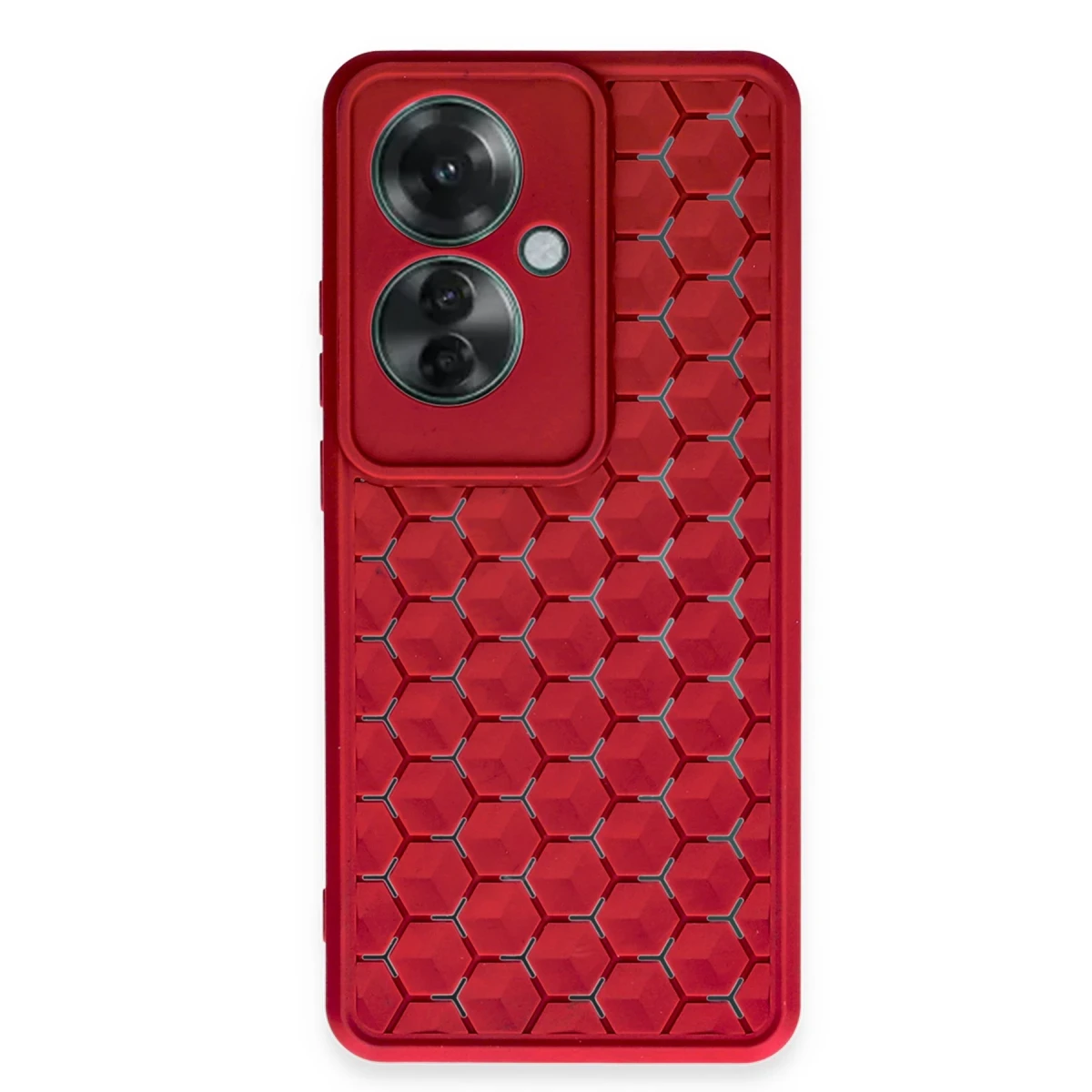 Oppo Reno 11F Kılıf Petek Silikon Kapak - Kırmızı