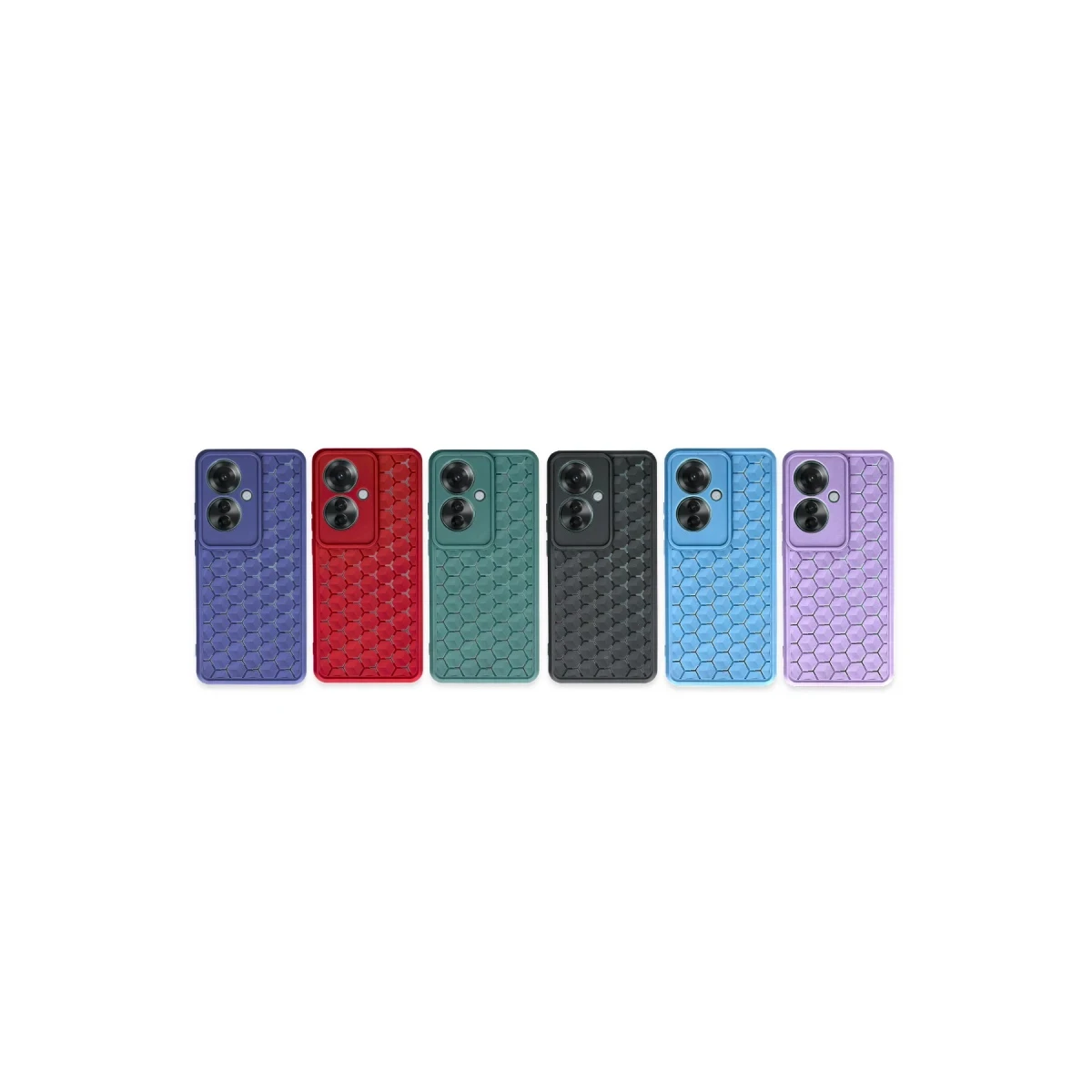 Oppo Reno 11F Kılıf Petek Silikon Kapak - Mavi