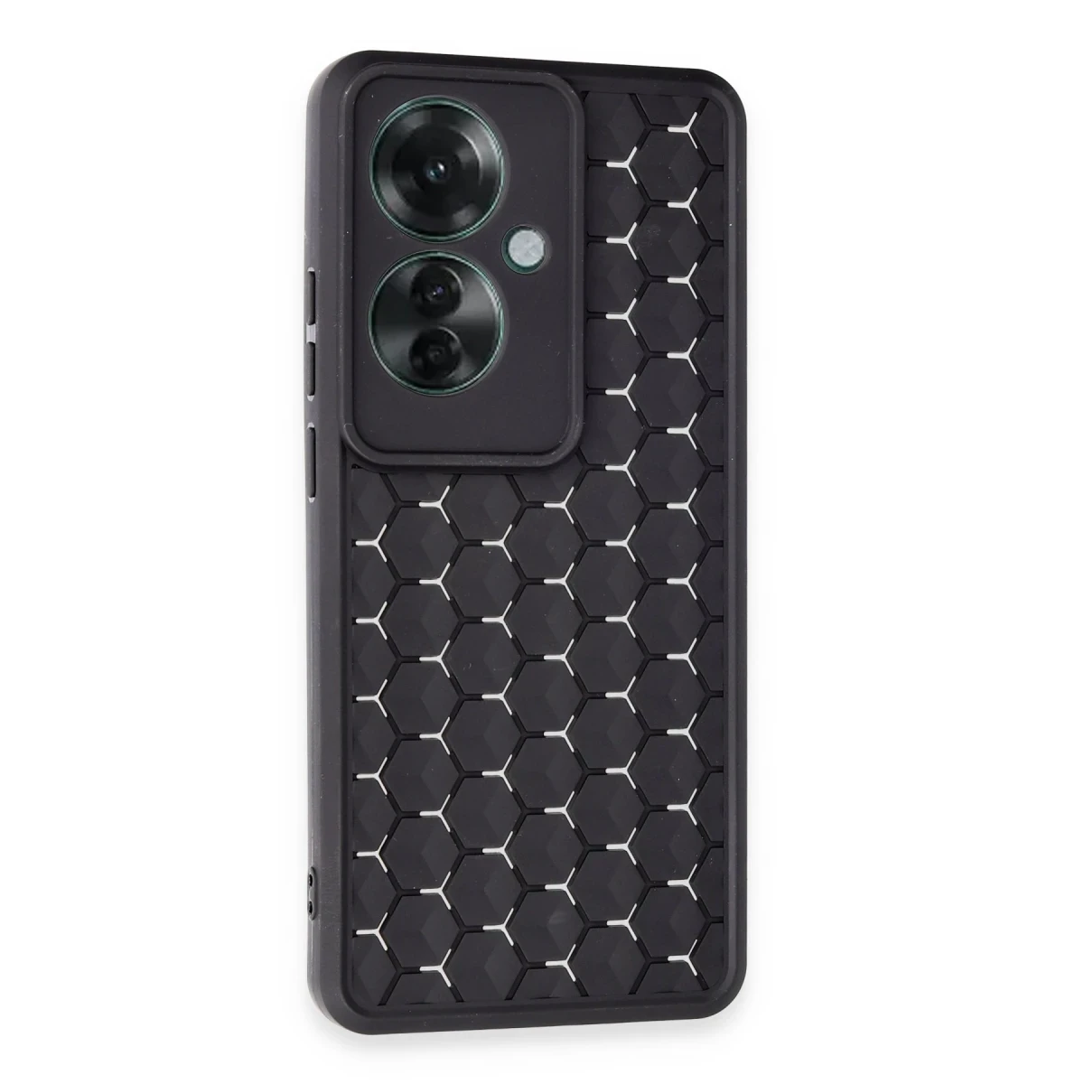 Oppo Reno 11F Kılıf Petek Silikon Kapak - Siyah
