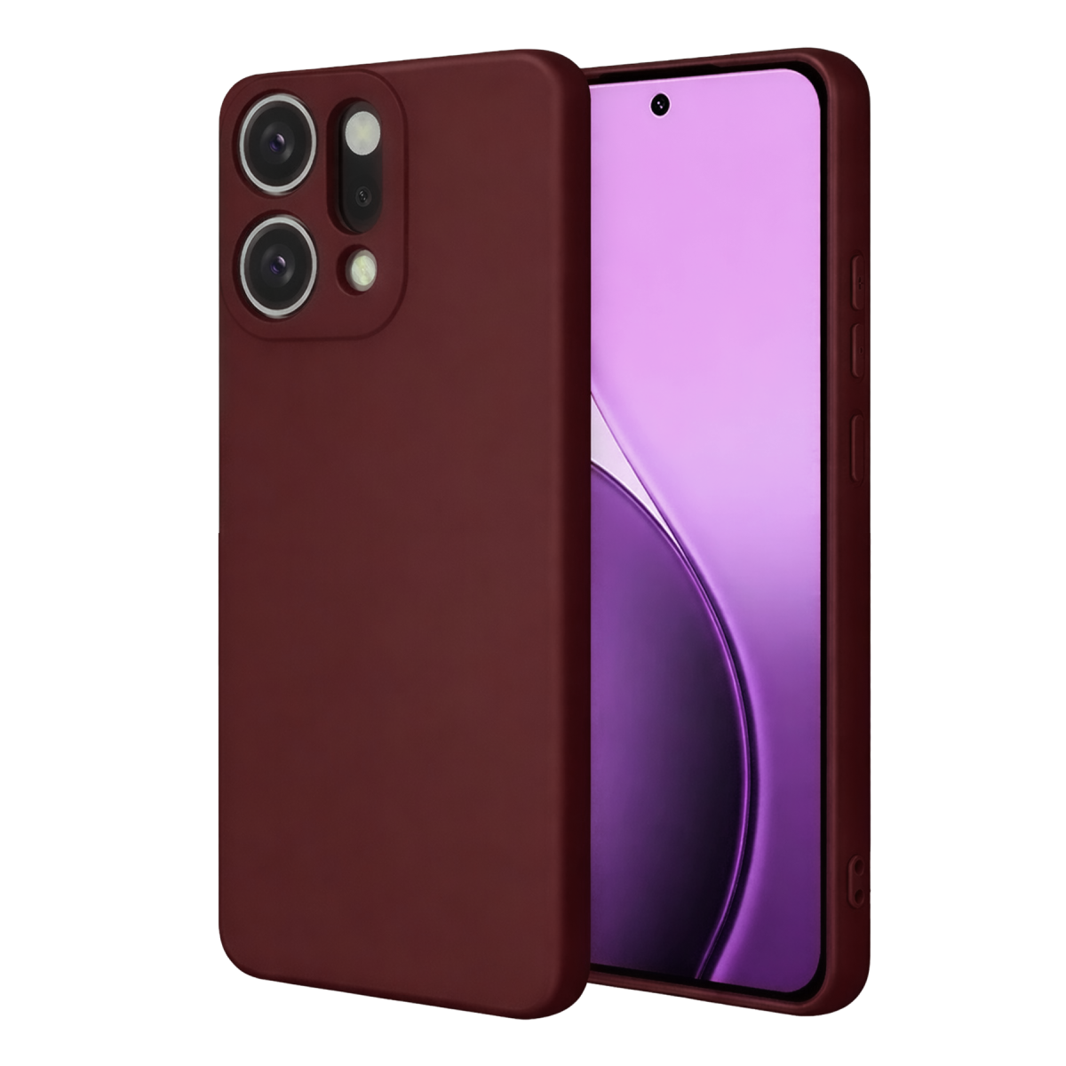 Oppo Reno 14 First Silikon - Bordo