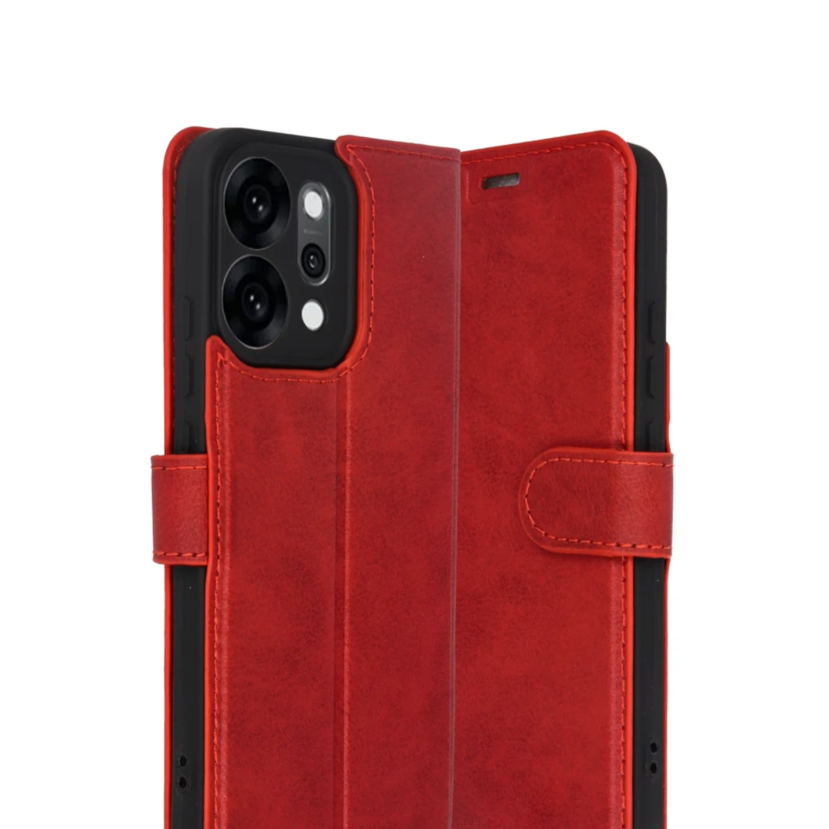 Oppo Reno 14 Trend S Plus Kapaklı Kılıf - Kırmızı