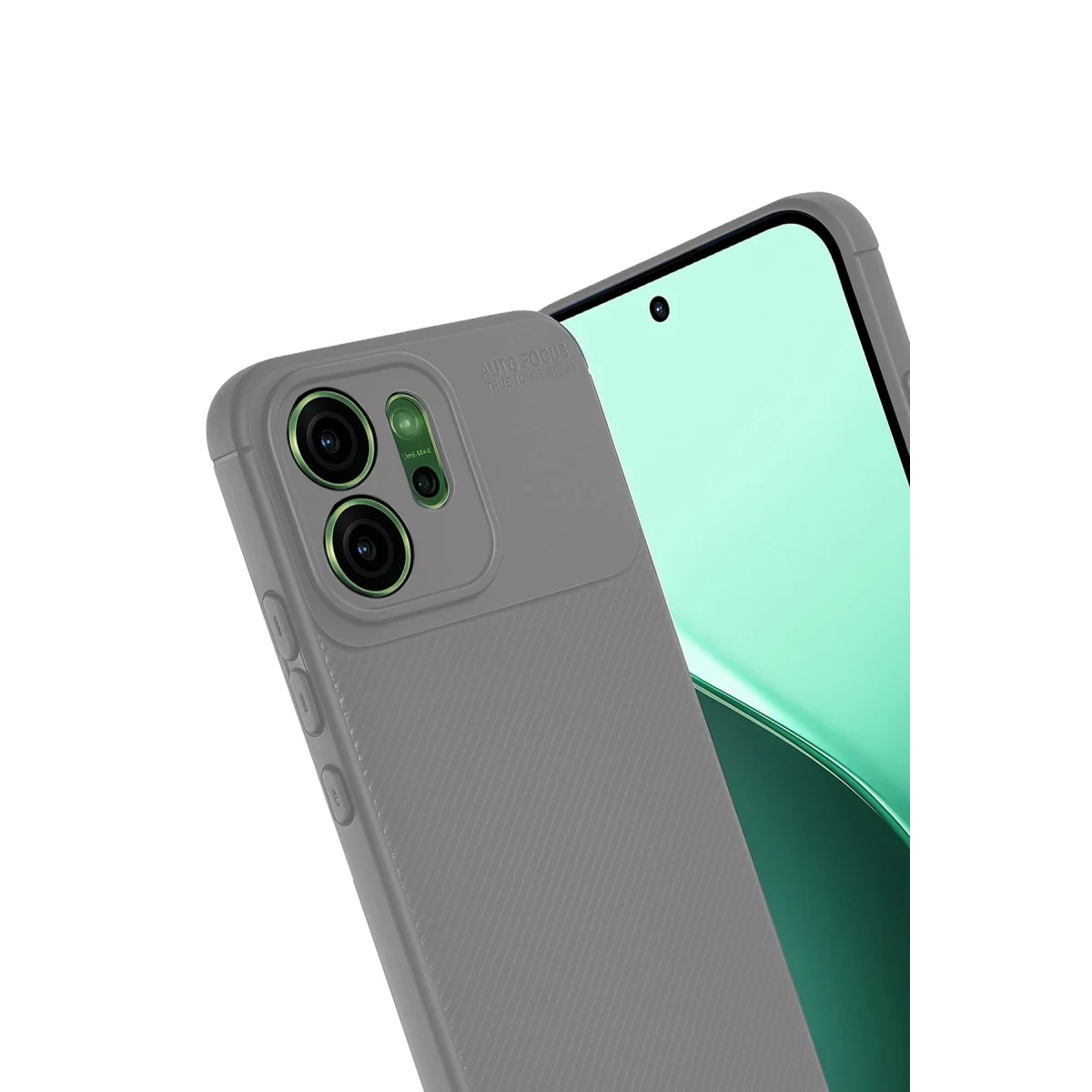 Oppo Reno 14F Auto Focus Karbon Kapak - Gri