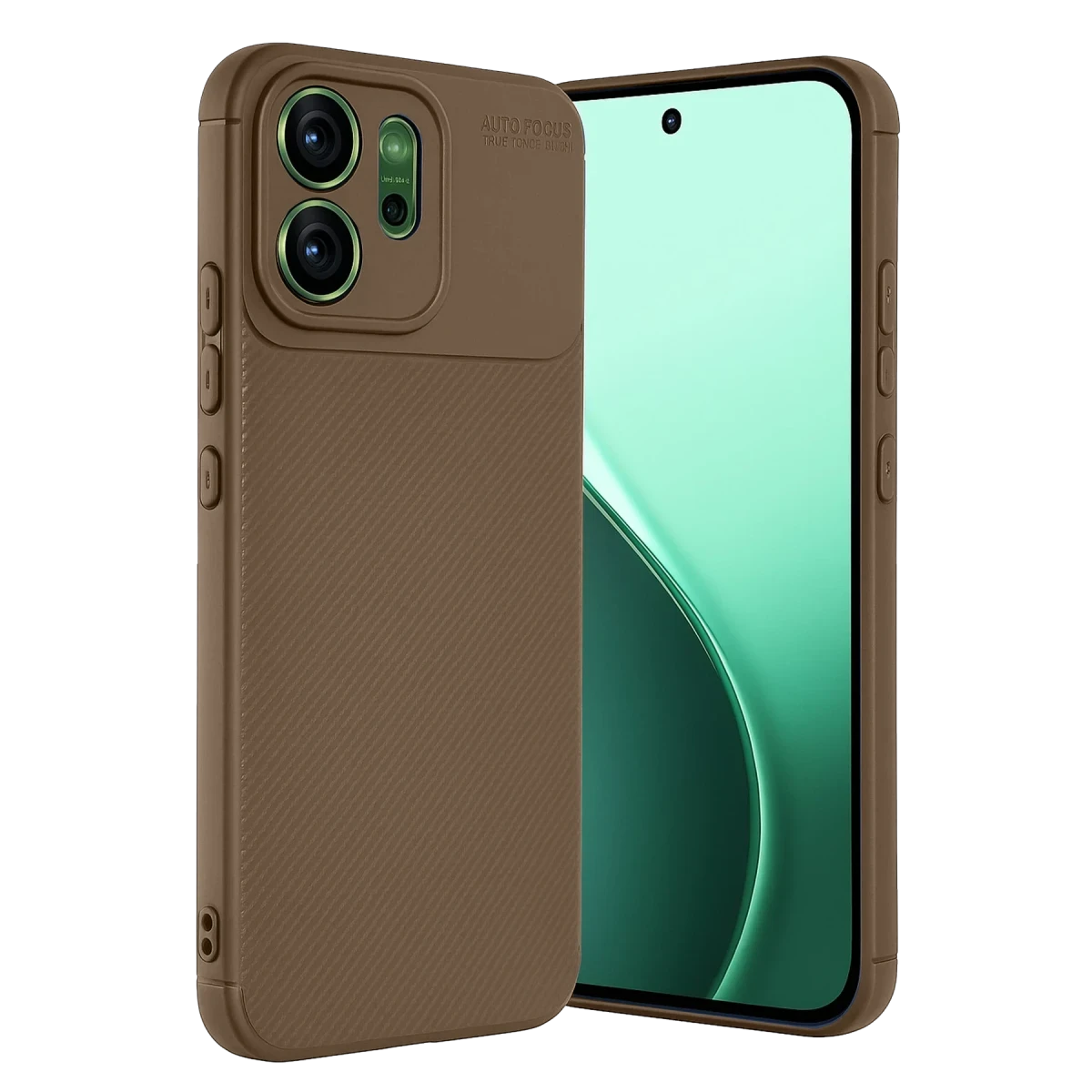 Oppo Reno 14F Auto Focus Karbon Kapak - Kahverengi