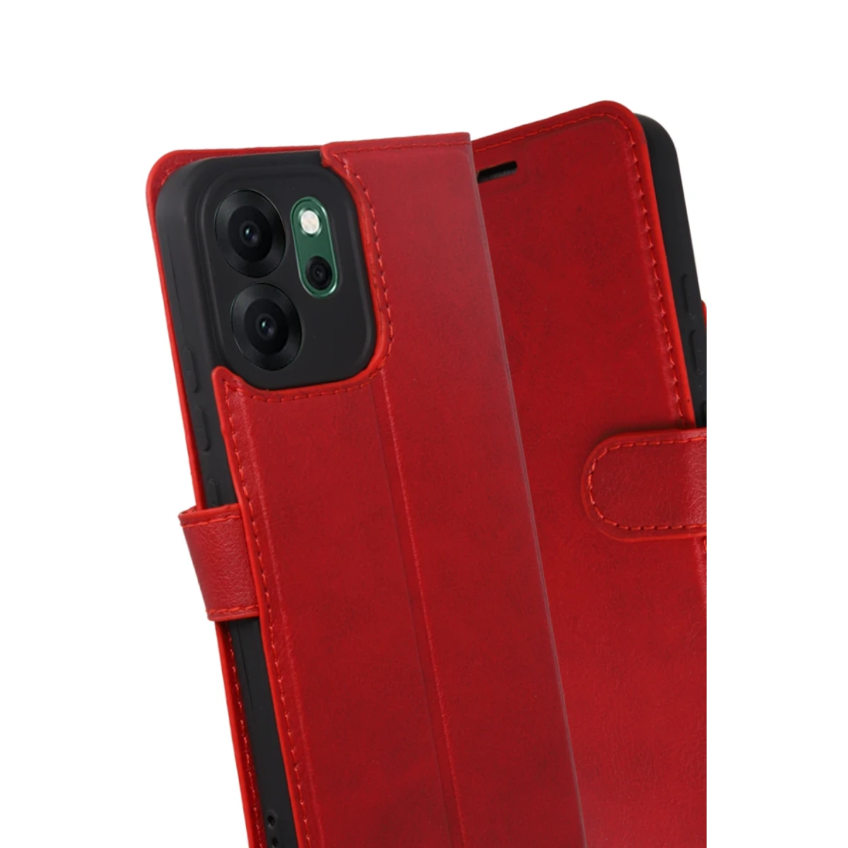 Oppo Reno 14F Trend S Plus Kapaklı Kılıf - Kırmızı