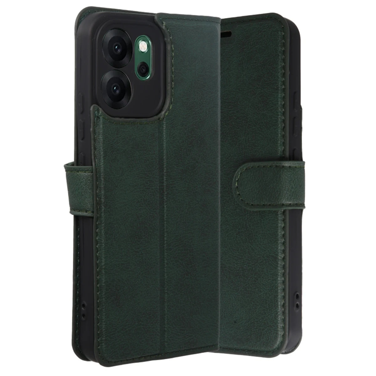 Oppo Reno 14F Trend S Plus Kapaklı Kılıf - Yeşil