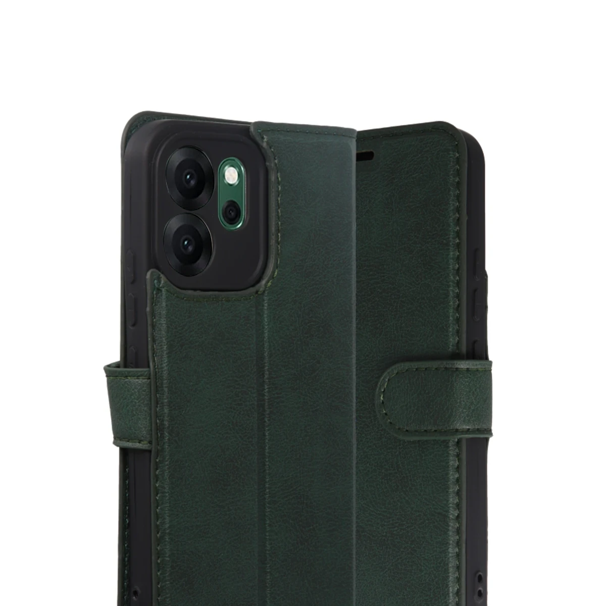 Oppo Reno 14F Trend S Plus Kapaklı Kılıf - Yeşil