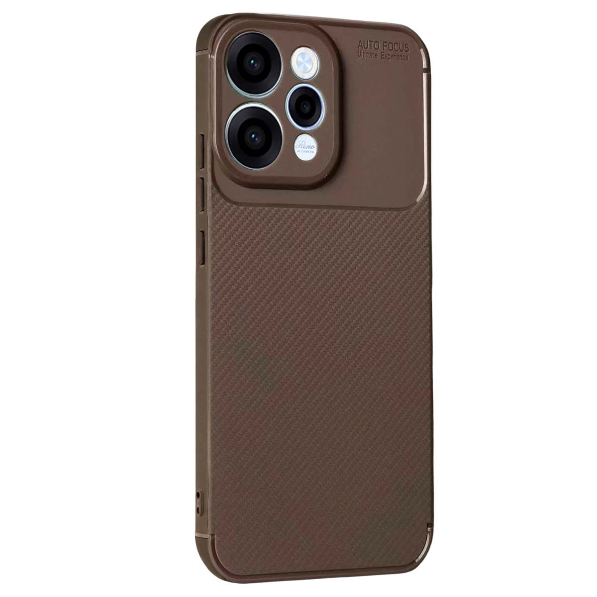 Oppo Reno 15 Auto Focus Karbon Kapak - Kahverengi