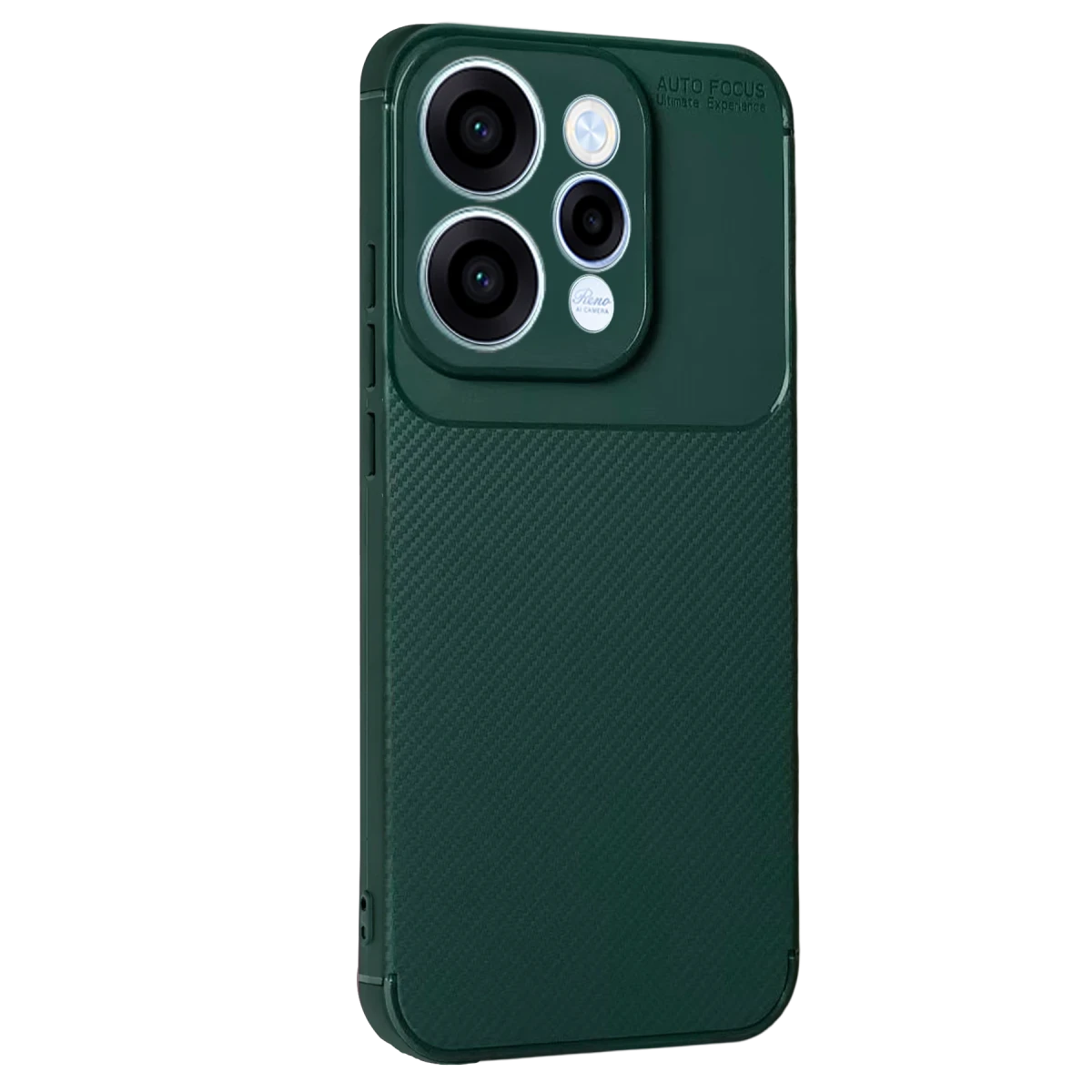 Oppo Reno 15 Auto Focus Karbon Kapak - Koyu Yeşil