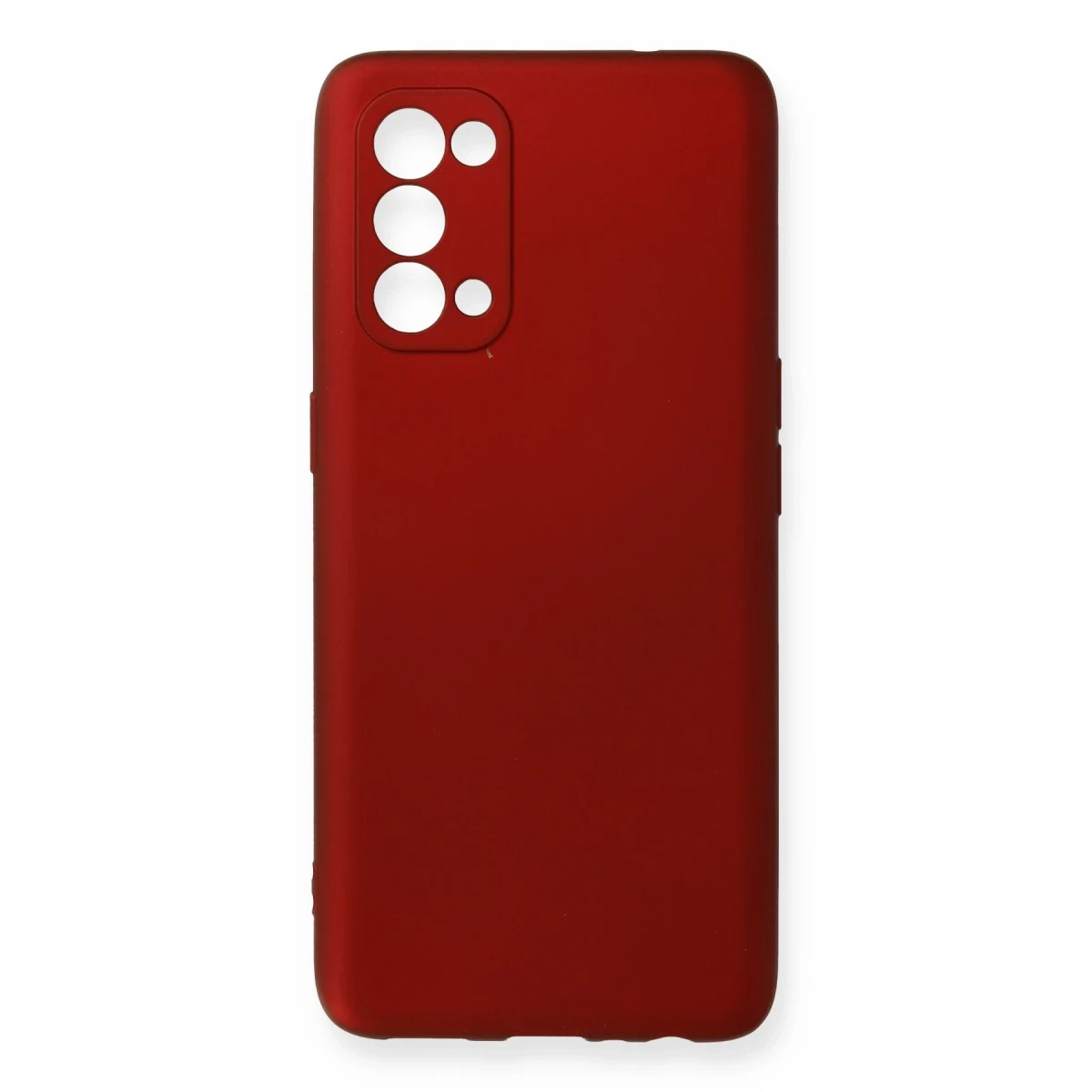 Oppo Reno 5 Kılıf First Silikon - Bordo