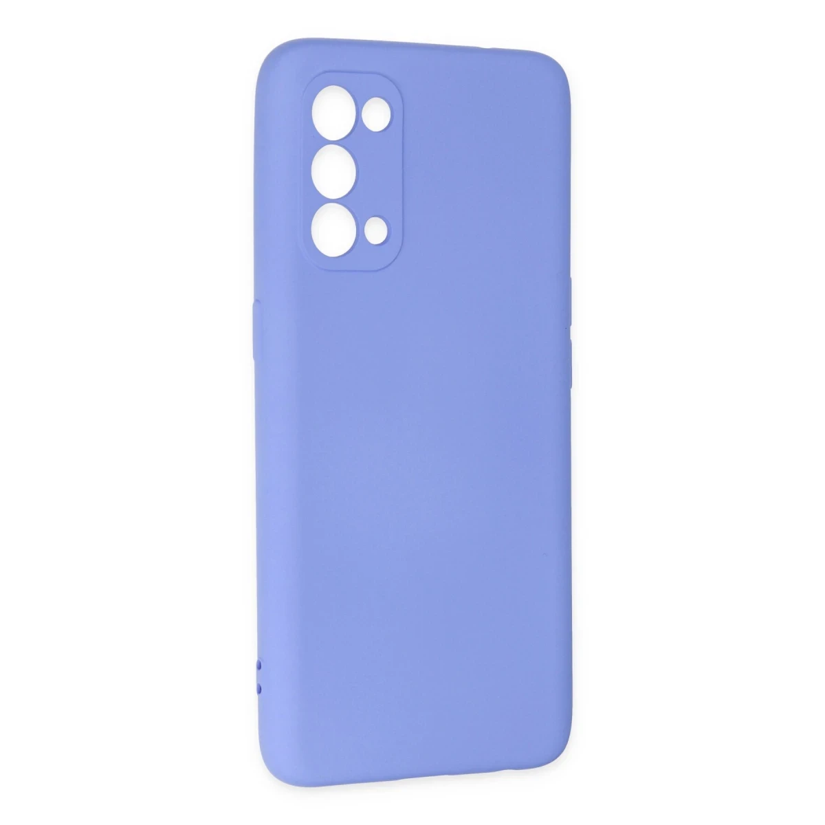 Oppo Reno 5 Kılıf Nano içi Kadife Silikon - Lila