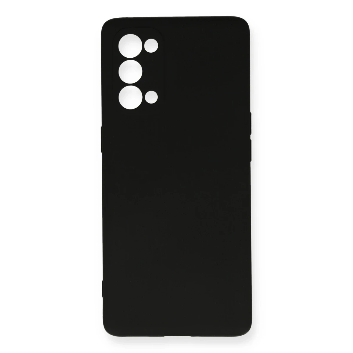 Oppo Reno 5 Kılıf Nano içi Kadife Silikon - Siyah