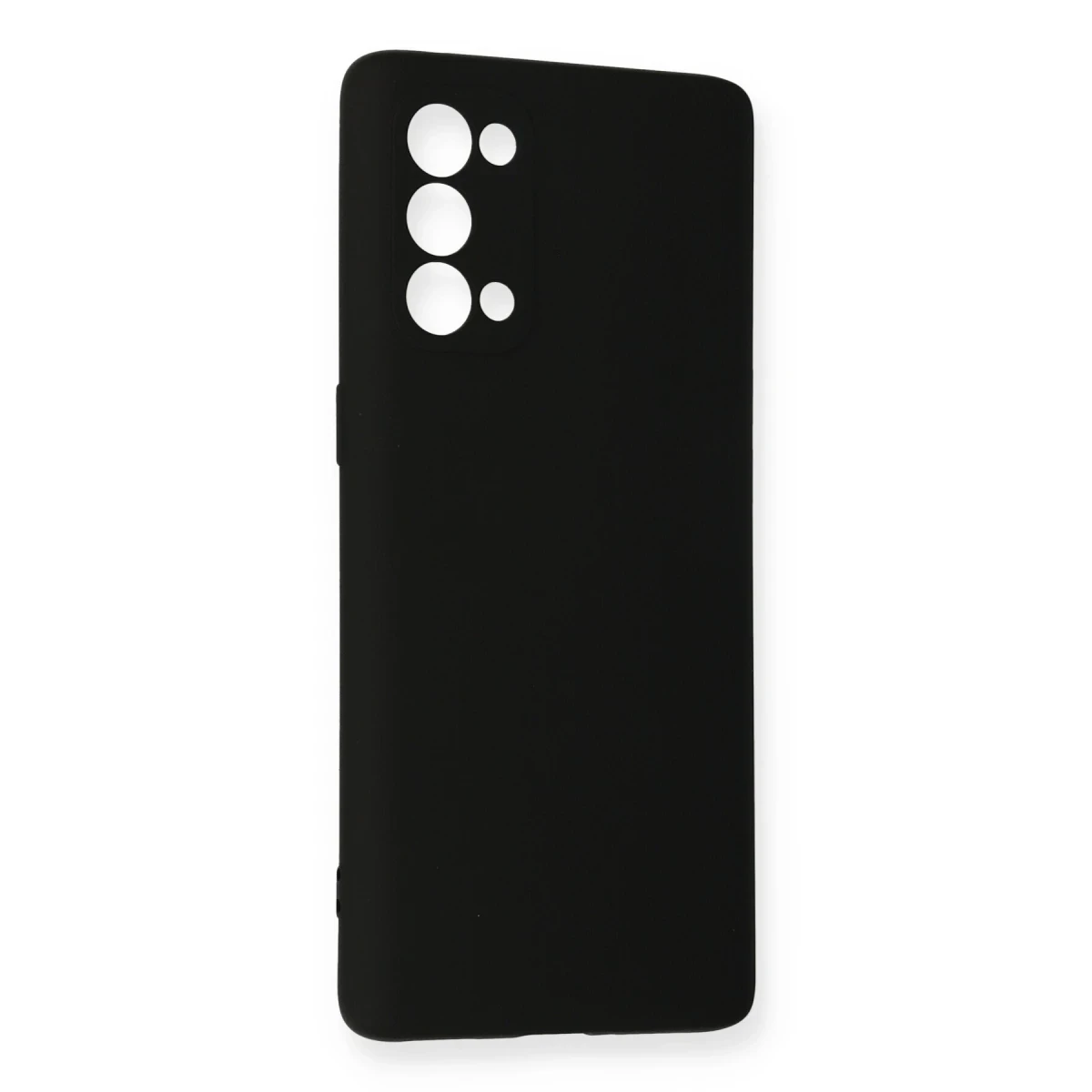 Oppo Reno 5 Kılıf Nano içi Kadife Silikon - Siyah