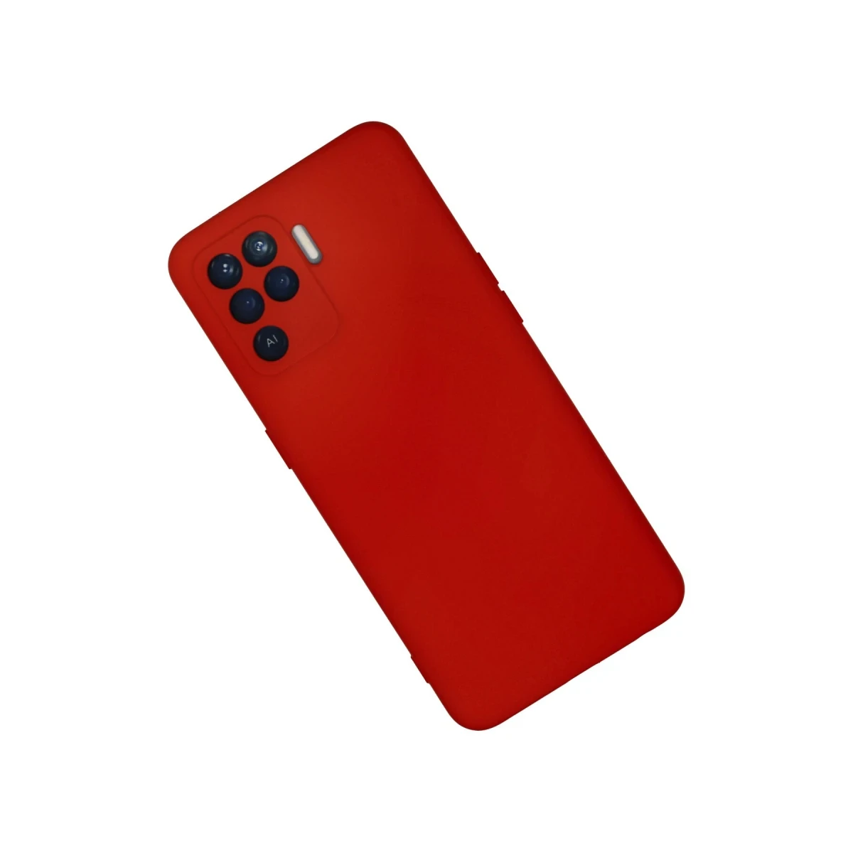 Oppo Reno 5 Lite Kılıf Nano içi Kadife Silikon - Kırmızı