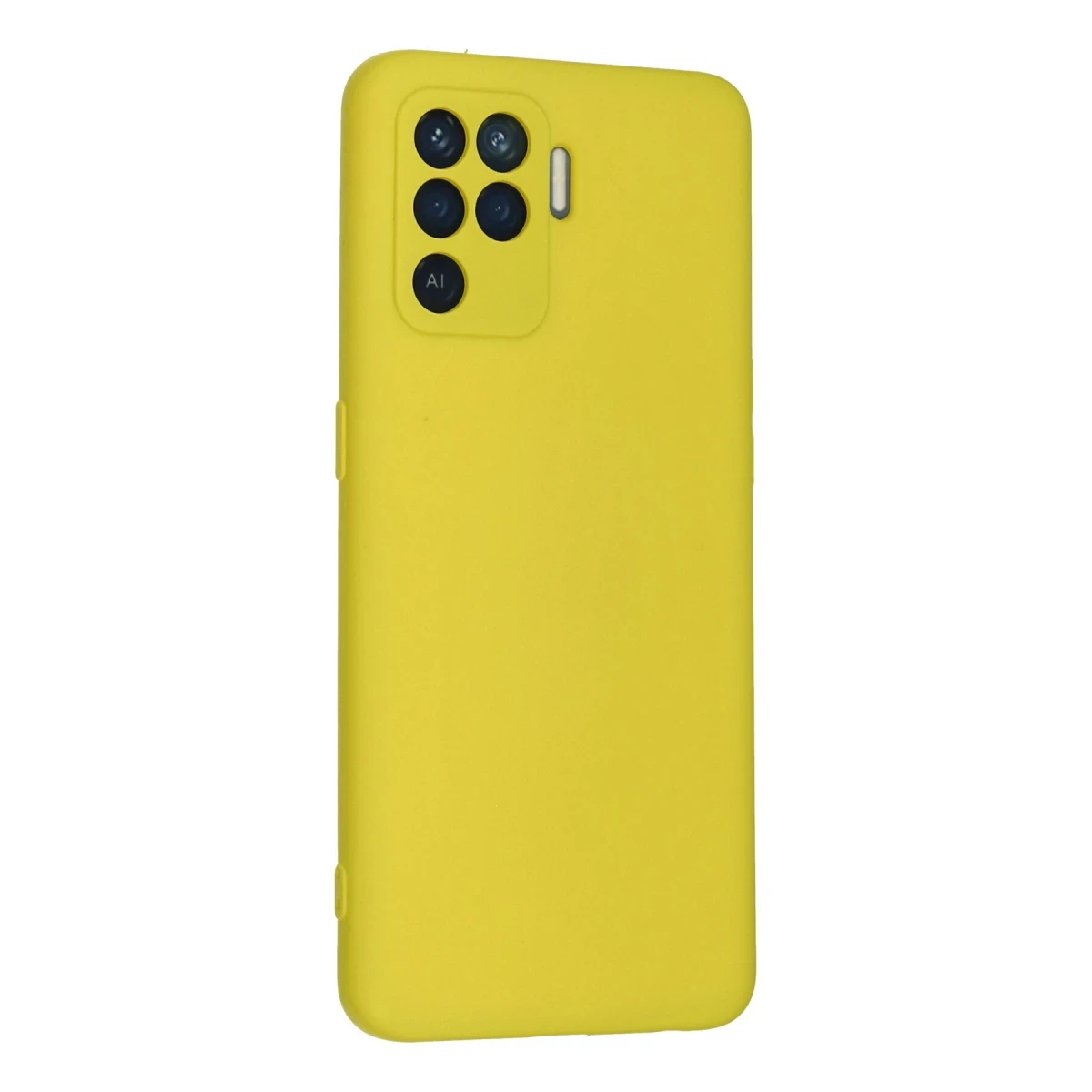 Oppo Reno 5 Lite Kılıf Nano içi Kadife Silikon - Sarı