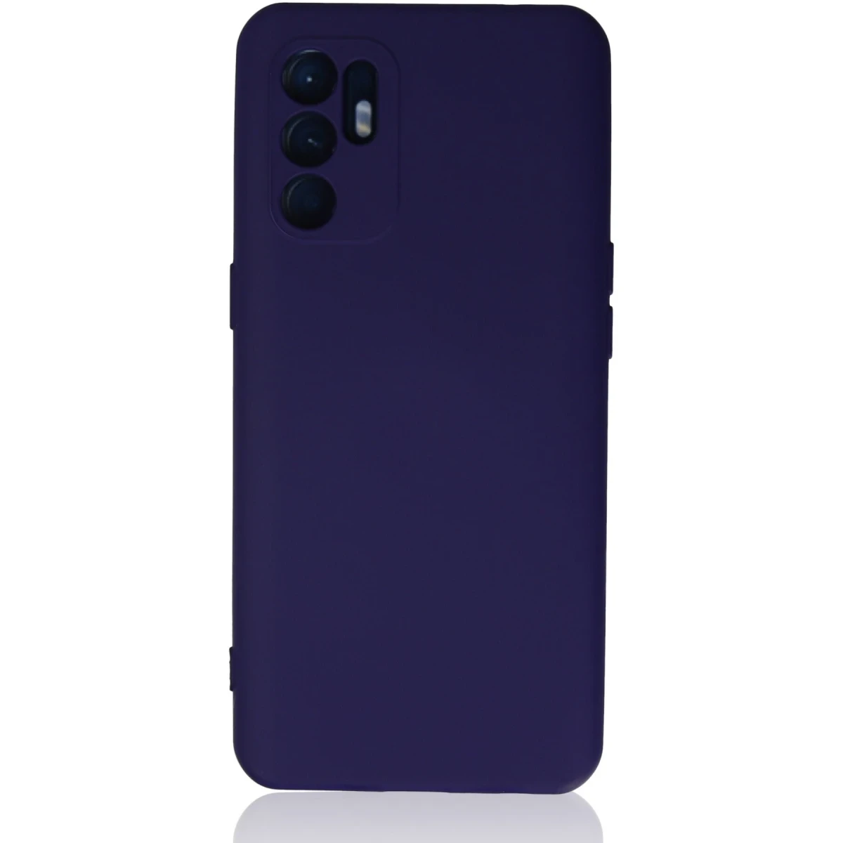 Oppo Reno 6 Kılıf Nano içi Kadife Silikon - Mor