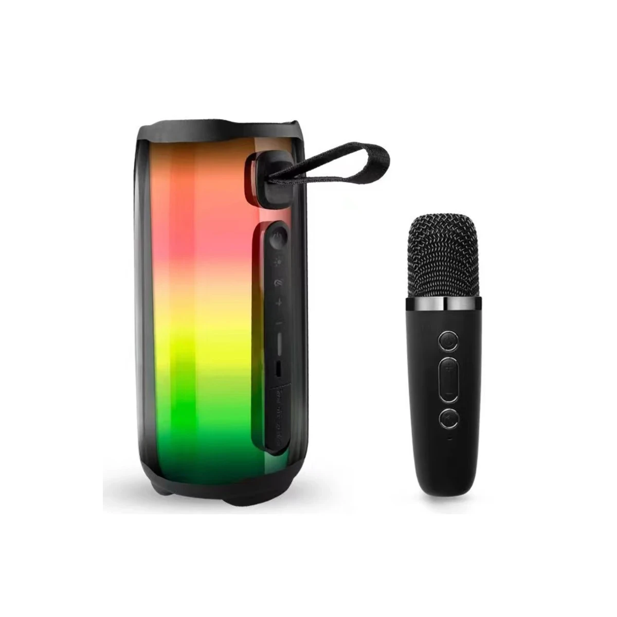 Pluse 5 Mikrofonlu RGB Kablosuz Hoparlör - Siyah