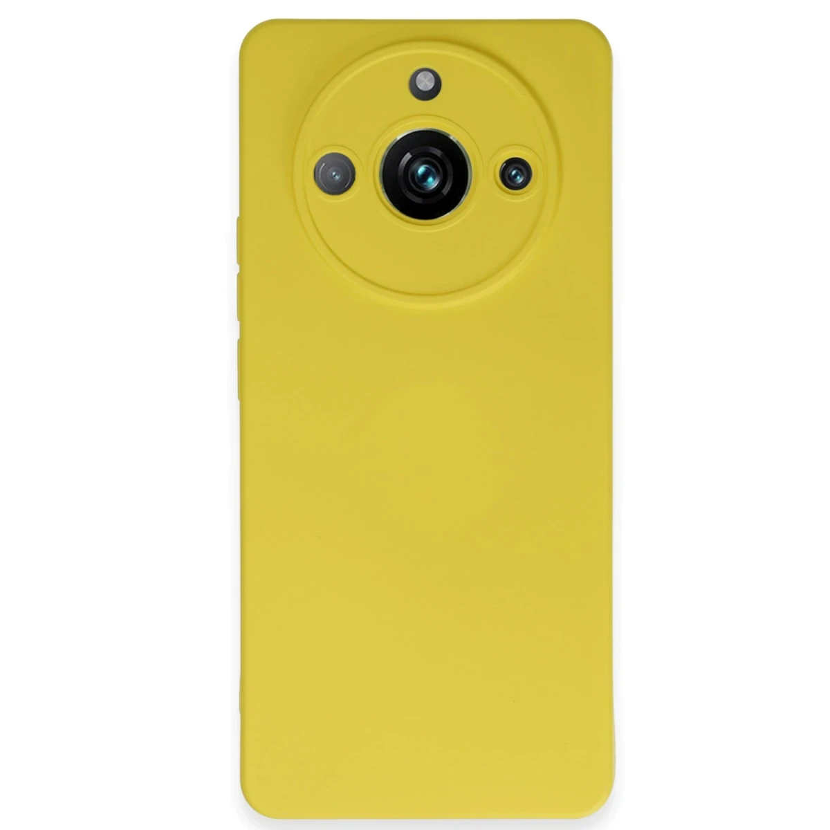 Realme 11 Pro Kılıf Nano içi Kadife Silikon - Sarı