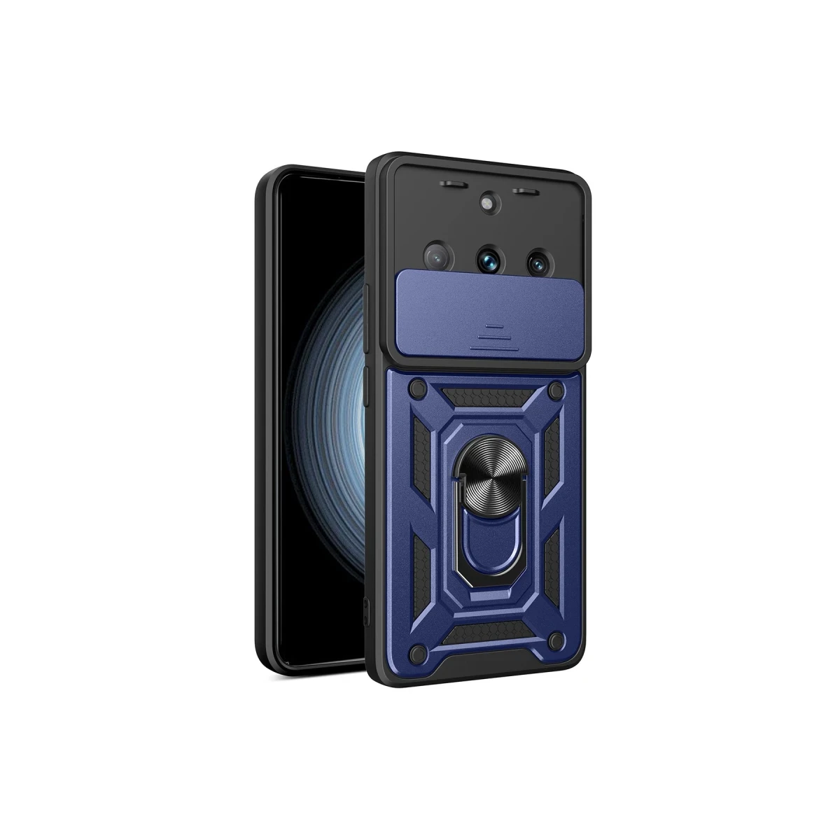 Realme 11 Pro Kılıf Pars Lens Yüzüklü Silikon - Lacivert
