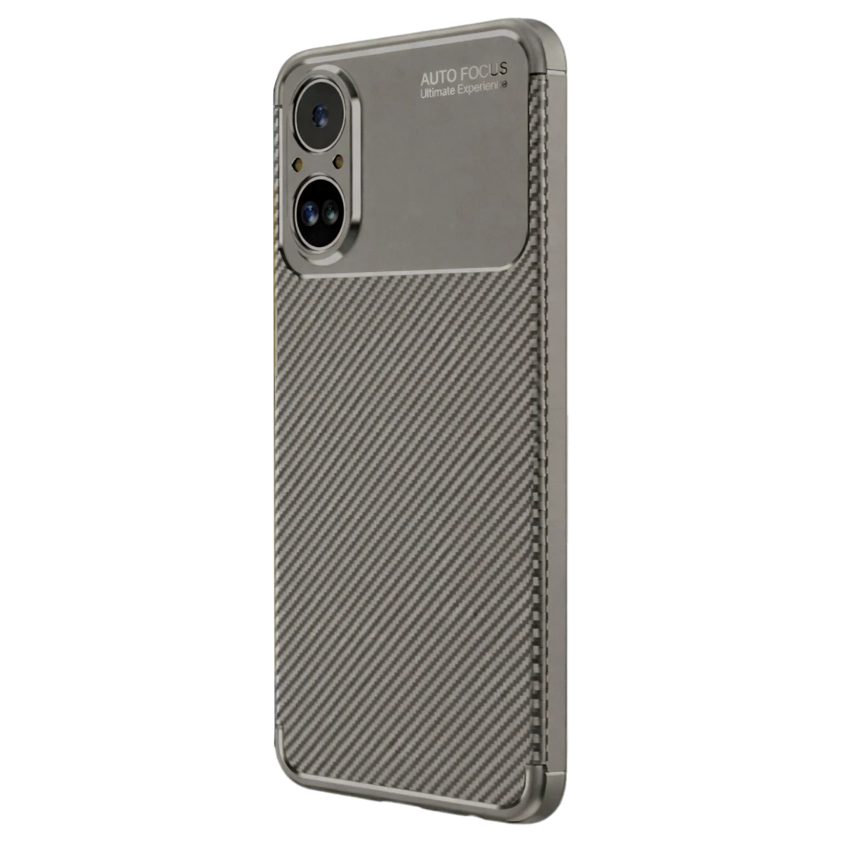 Realme 12 Lite Kılıf Auto Focus Karbon Kapak - Gri