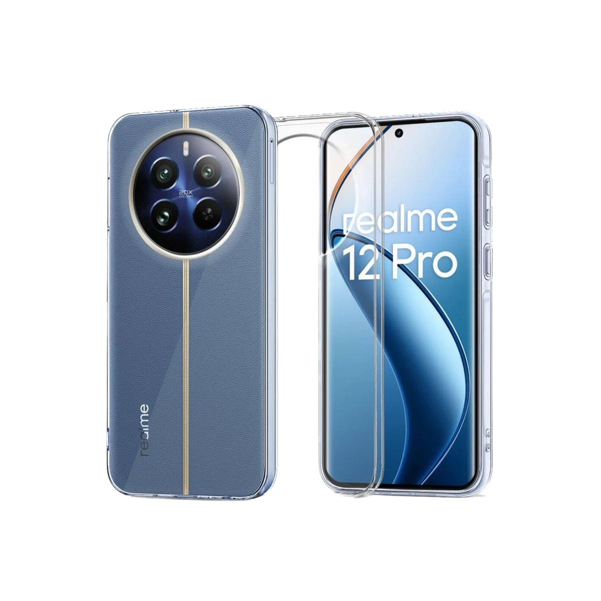 Realme 12 Pro Plus Kılıf Lüx Şeffaf Silikon