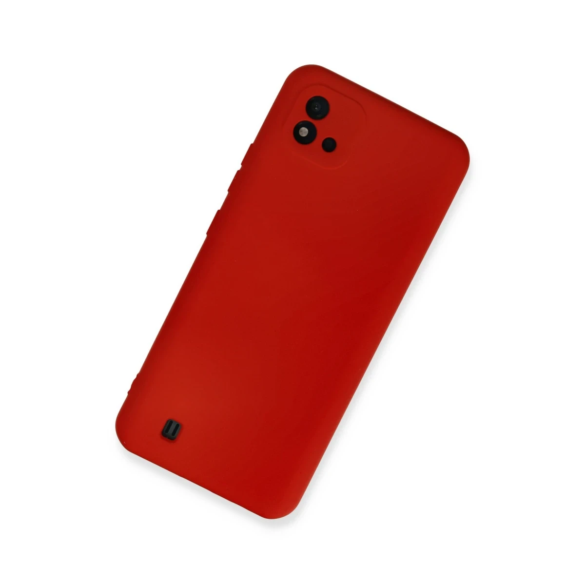Realme C11 2021 Kılıf Nano içi Kadife Silikon - Kırmızı