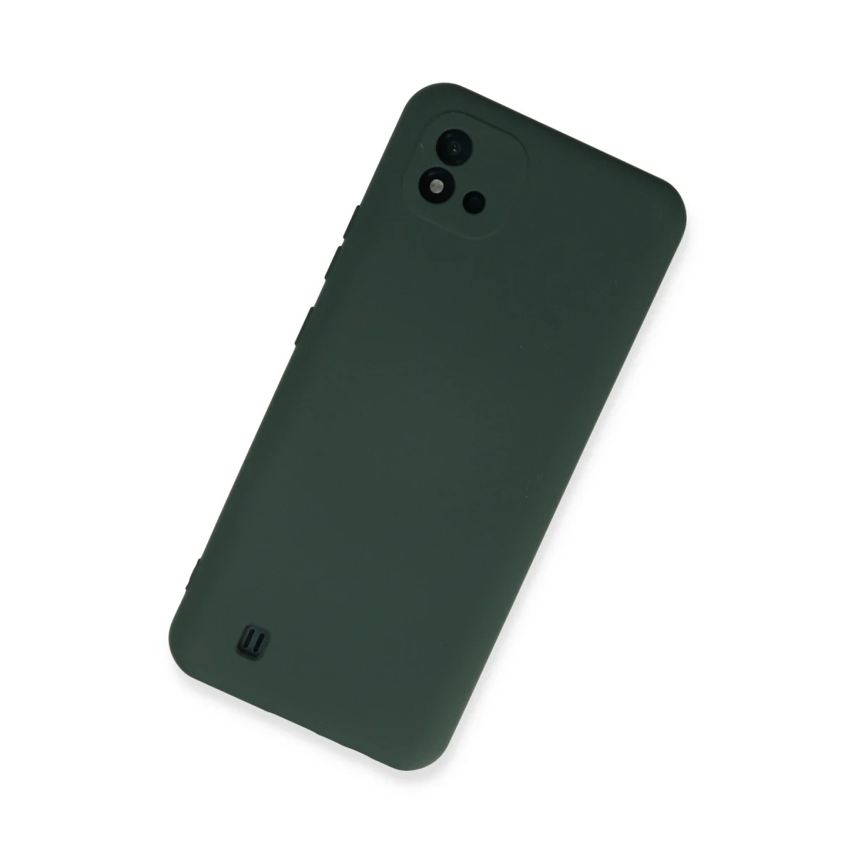 Realme C11 2021 Kılıf Nano içi Kadife Silikon - Koyu Yeşil