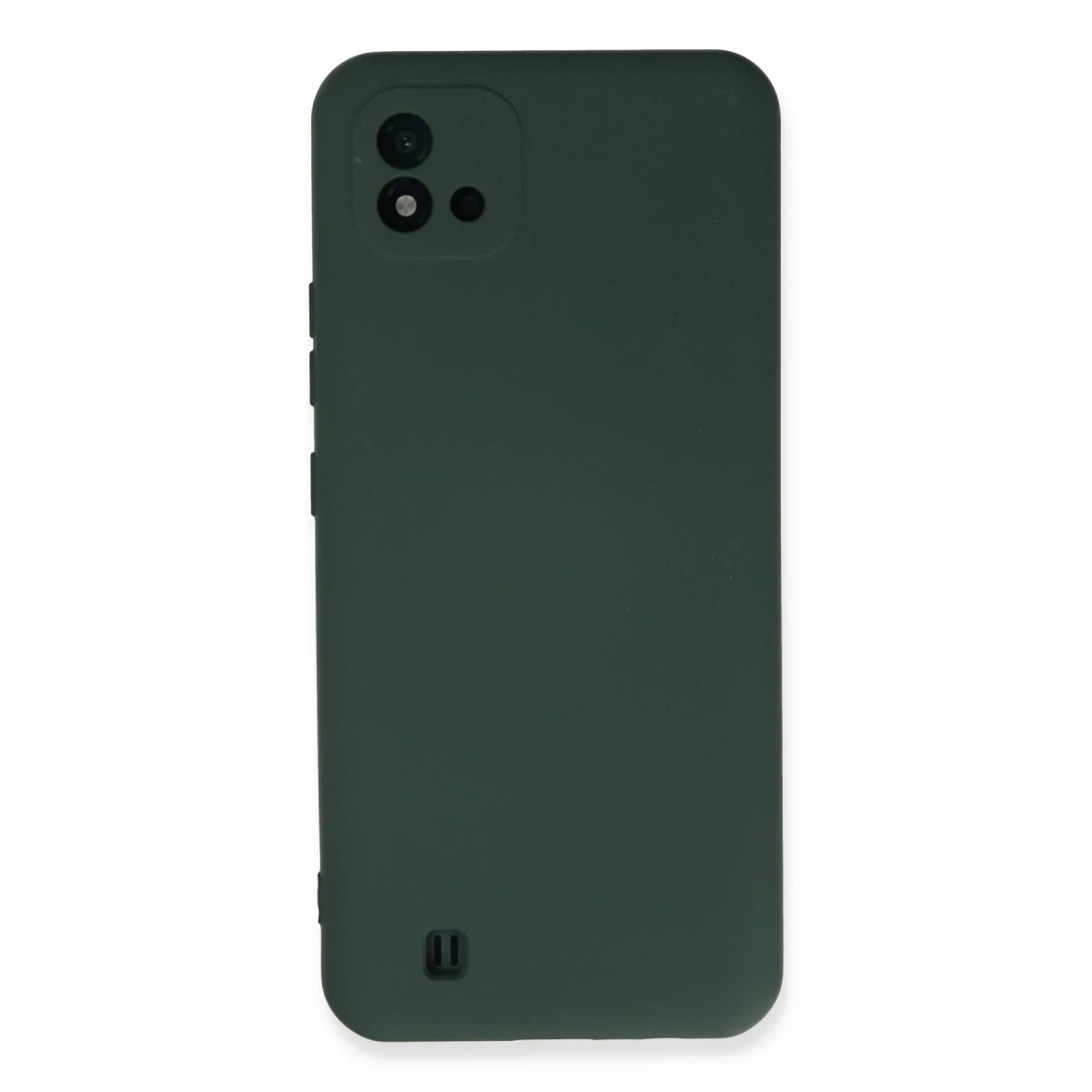 Realme C11 2021 Kılıf Nano içi Kadife Silikon - Koyu Yeşil