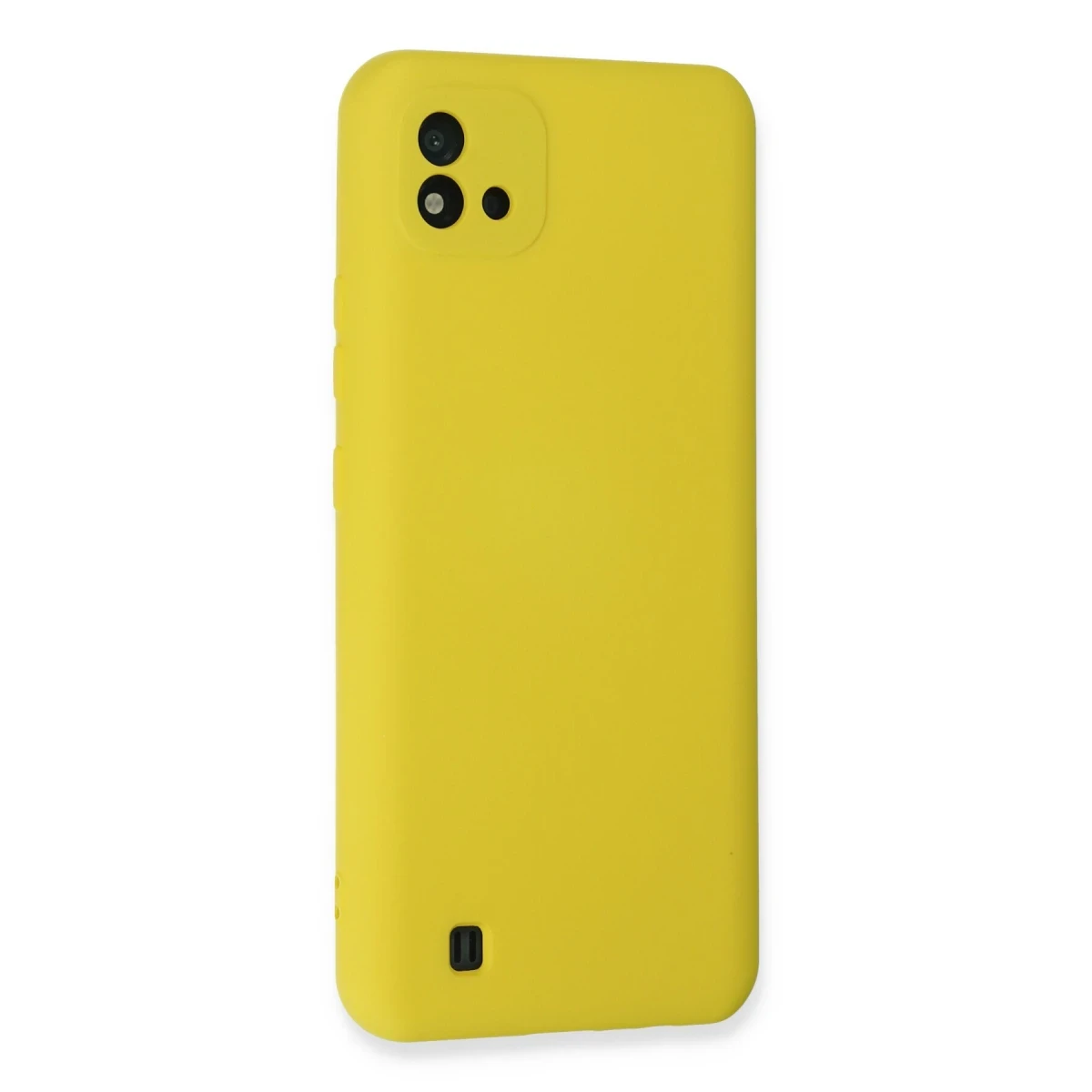 Realme C11 2021 Kılıf Nano içi Kadife Silikon - Sarı
