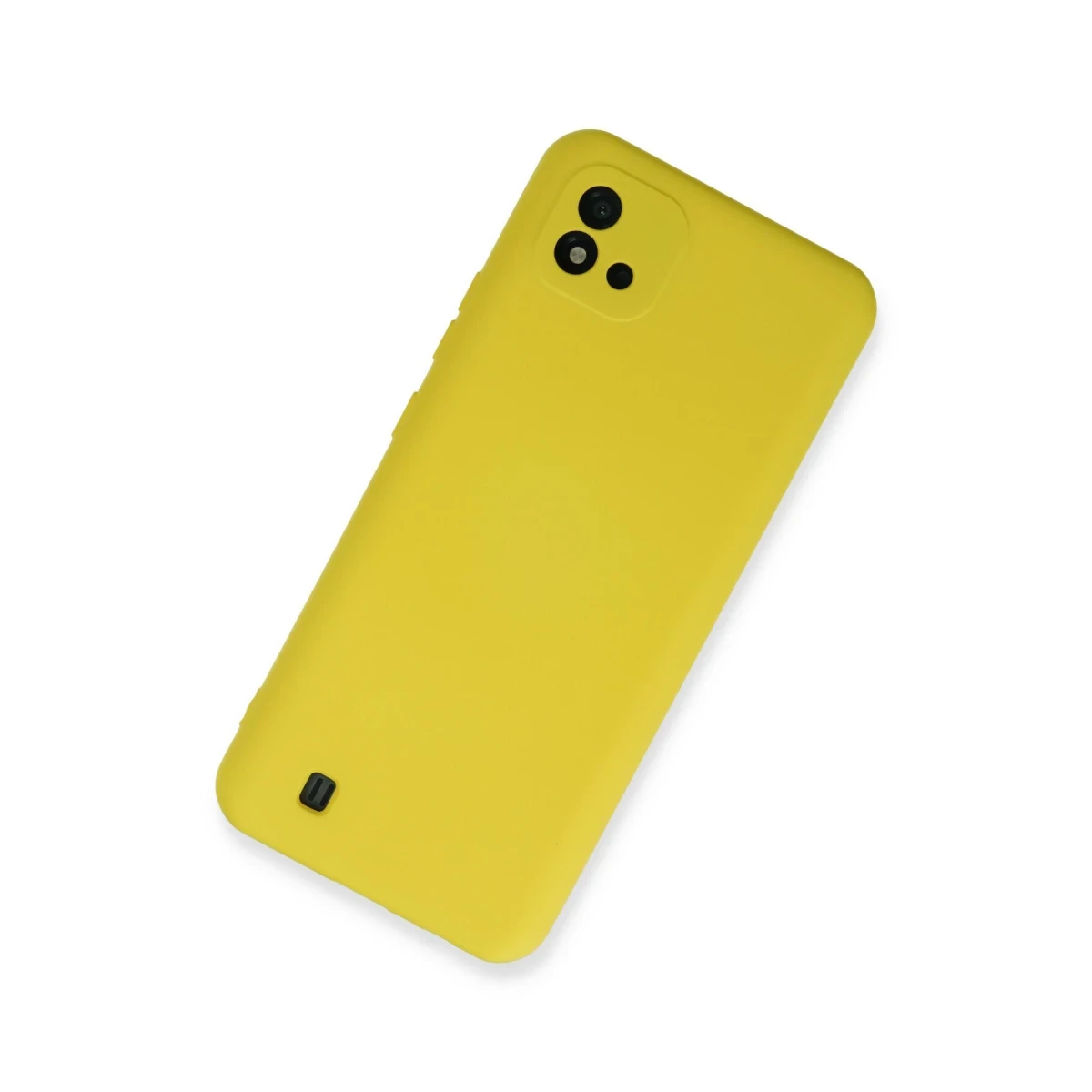 Realme C11 2021 Kılıf Nano içi Kadife Silikon - Sarı