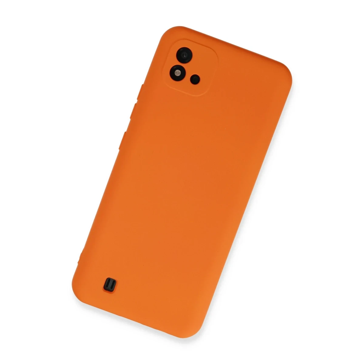 Realme C11 2021 Kılıf Nano içi Kadife Silikon - Turuncu