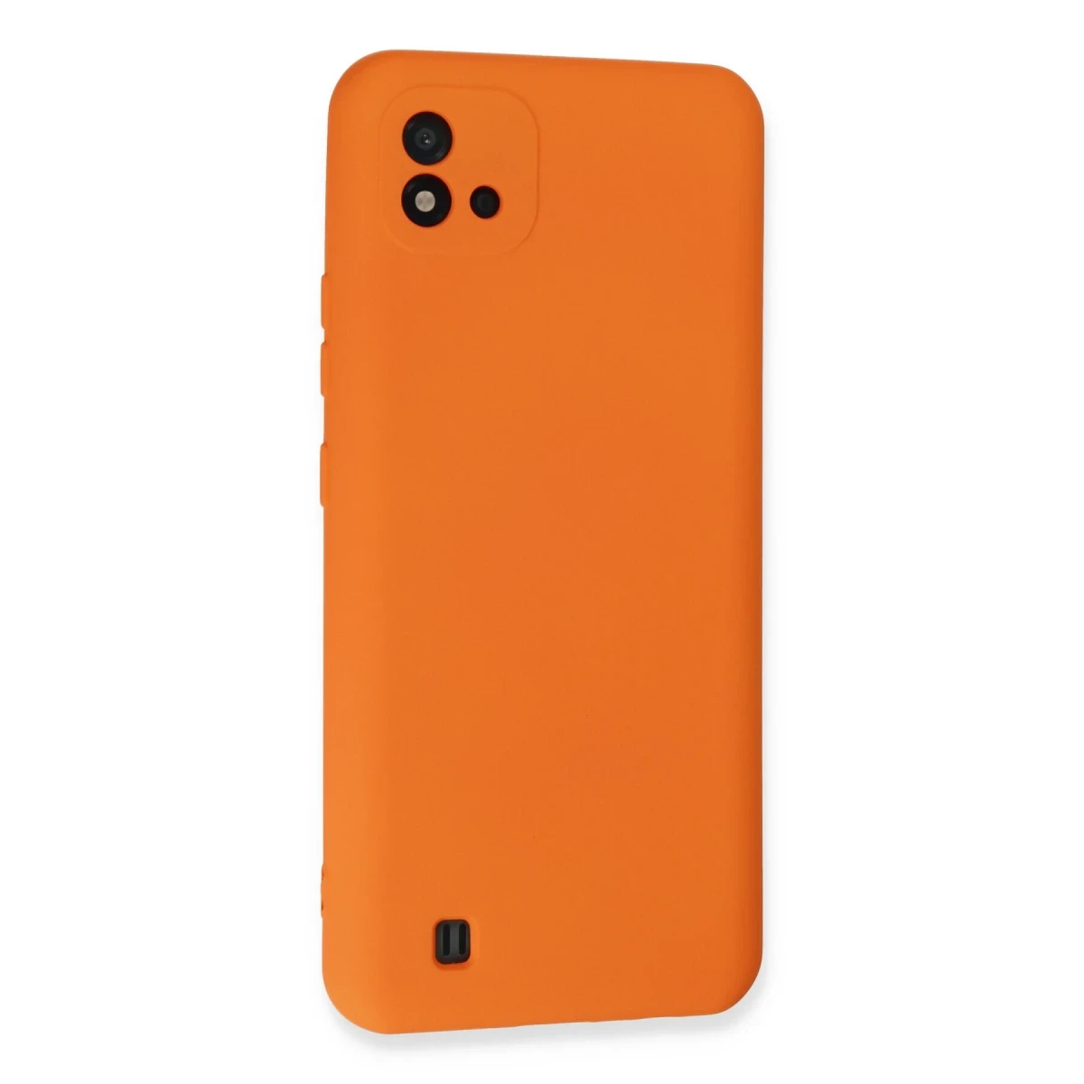 Realme C11 2021 Kılıf Nano içi Kadife Silikon - Turuncu