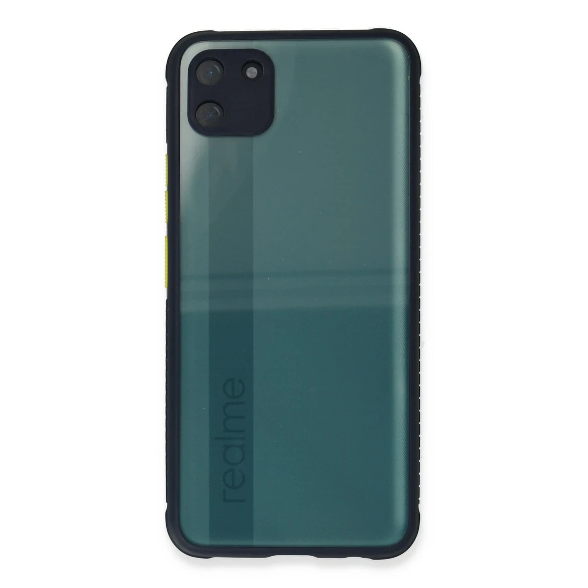 Realme C11 Kılıf Miami Şeffaf Silikon - Lacivert