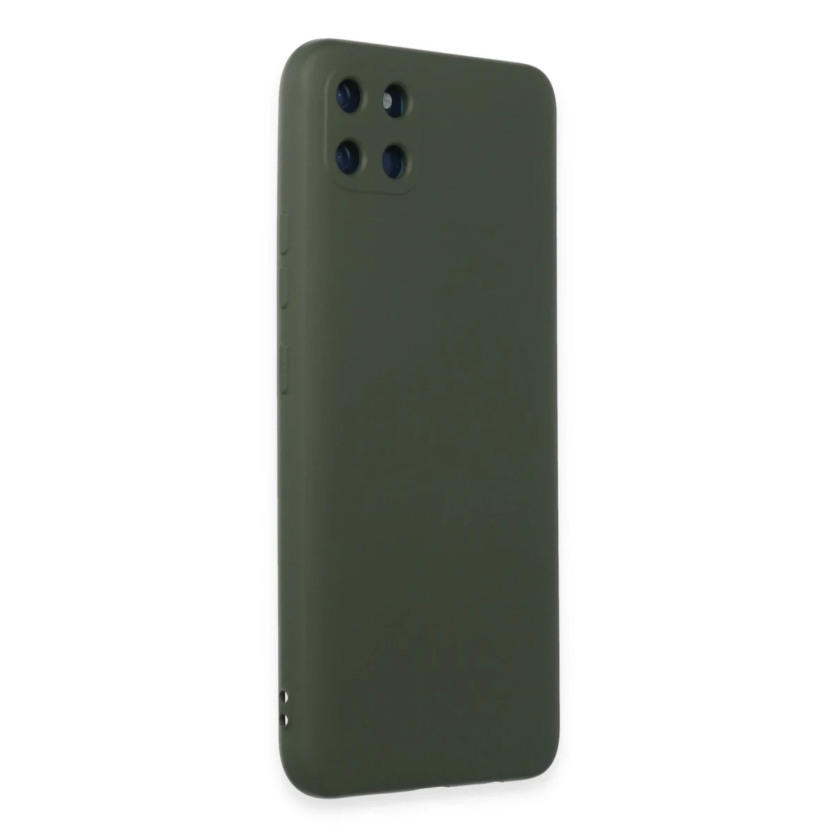 Realme C11 Kılıf Nano içi Kadife Silikon - Koyu Yeşil