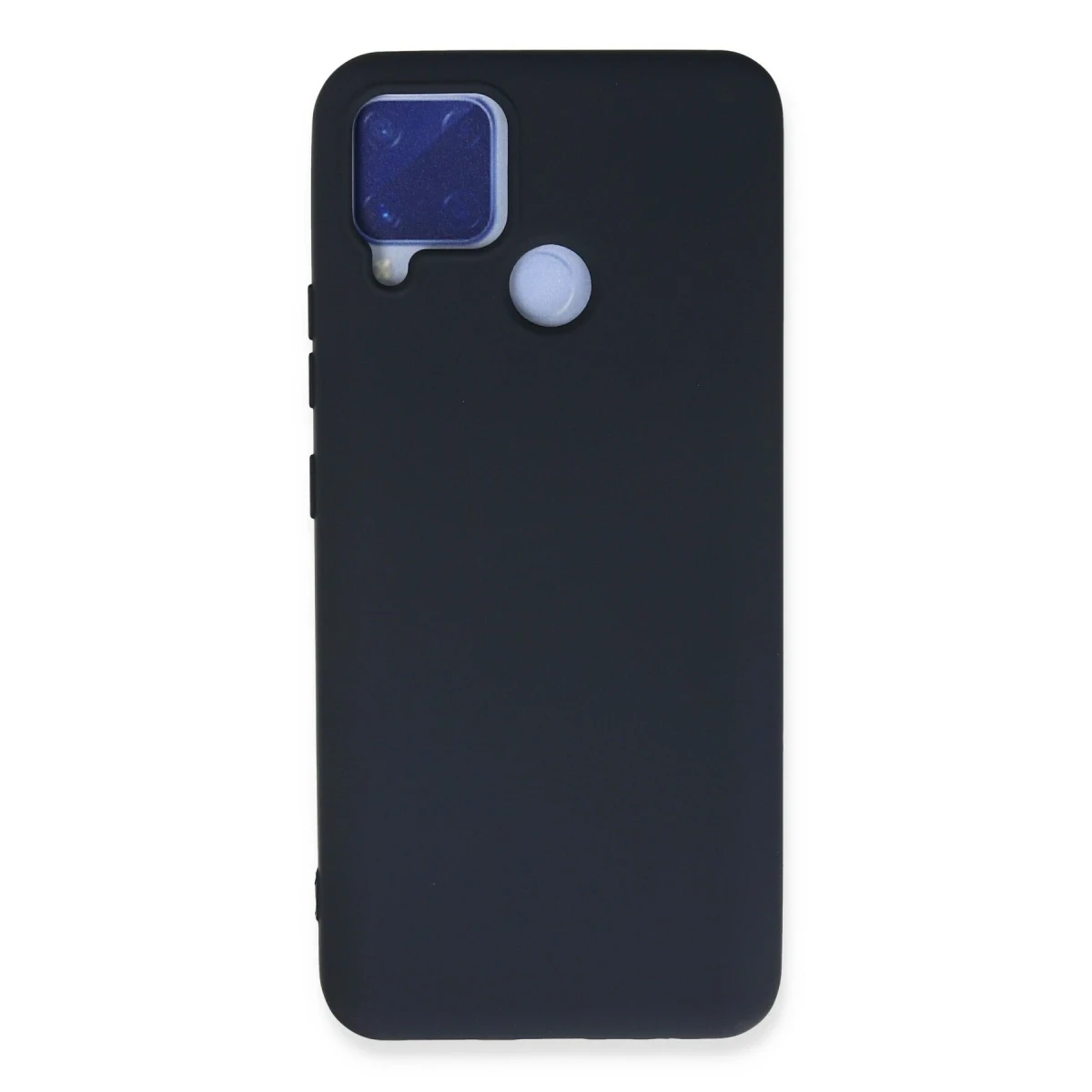 Realme C15 Kılıf Nano içi Kadife Silikon - Lacivert