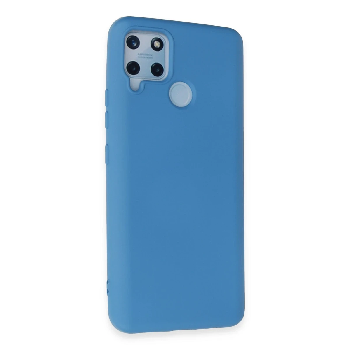 Realme C15 Kılıf Nano içi Kadife Silikon - Mavi