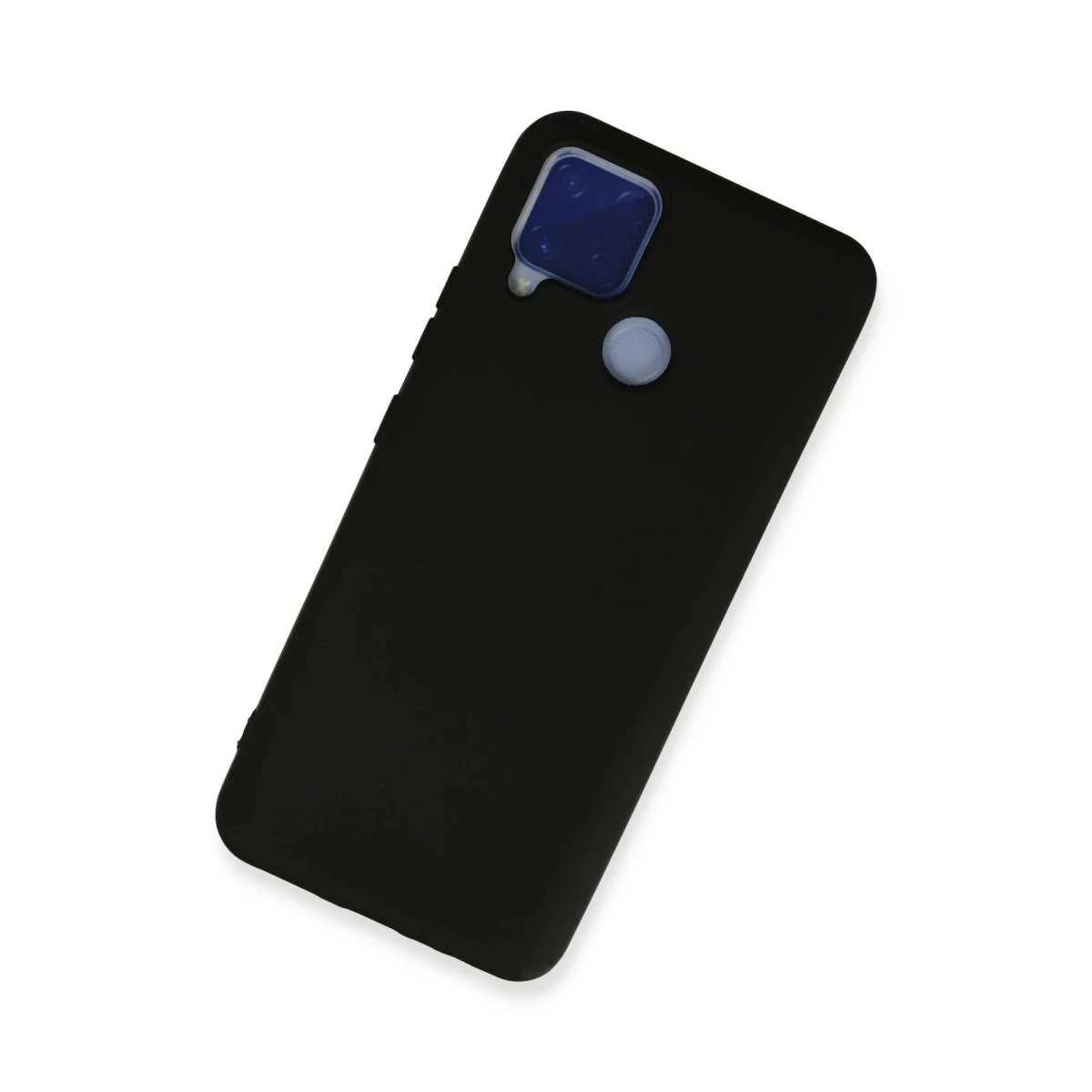 Realme C15 Kılıf Nano içi Kadife Silikon - Siyah