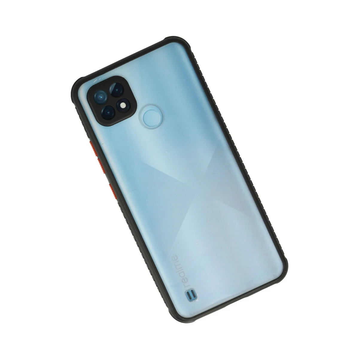 Realme C21 Kılıf Miami Şeffaf Silikon - Siyah