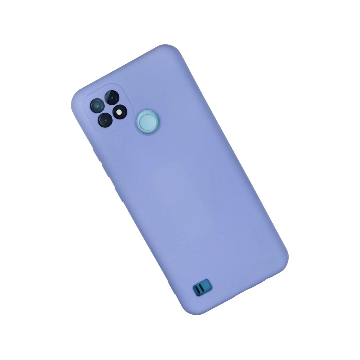 Realme C21 Kılıf Nano içi Kadife Silikon - Lila