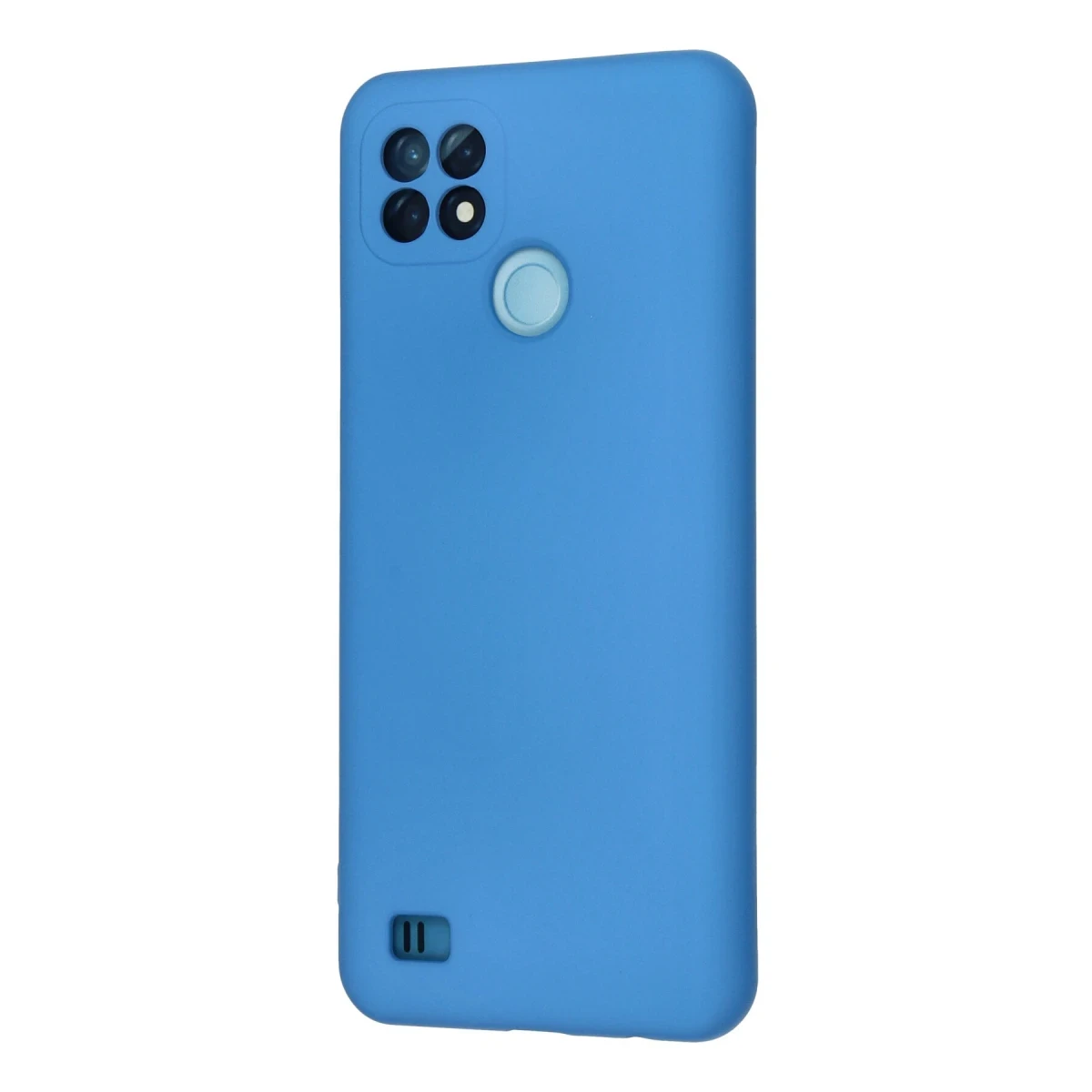 Realme C21 Kılıf Nano içi Kadife Silikon - Mavi