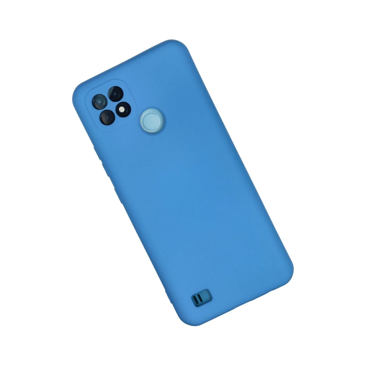 Realme C21 Kılıf Nano içi Kadife Silikon - Mavi