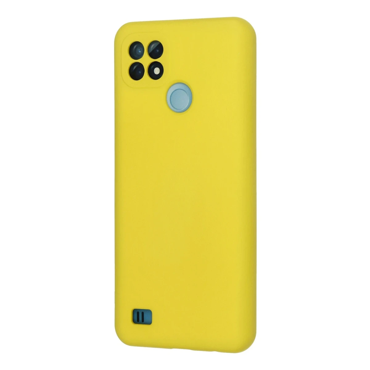 Realme C21 Kılıf Nano içi Kadife Silikon - Sarı