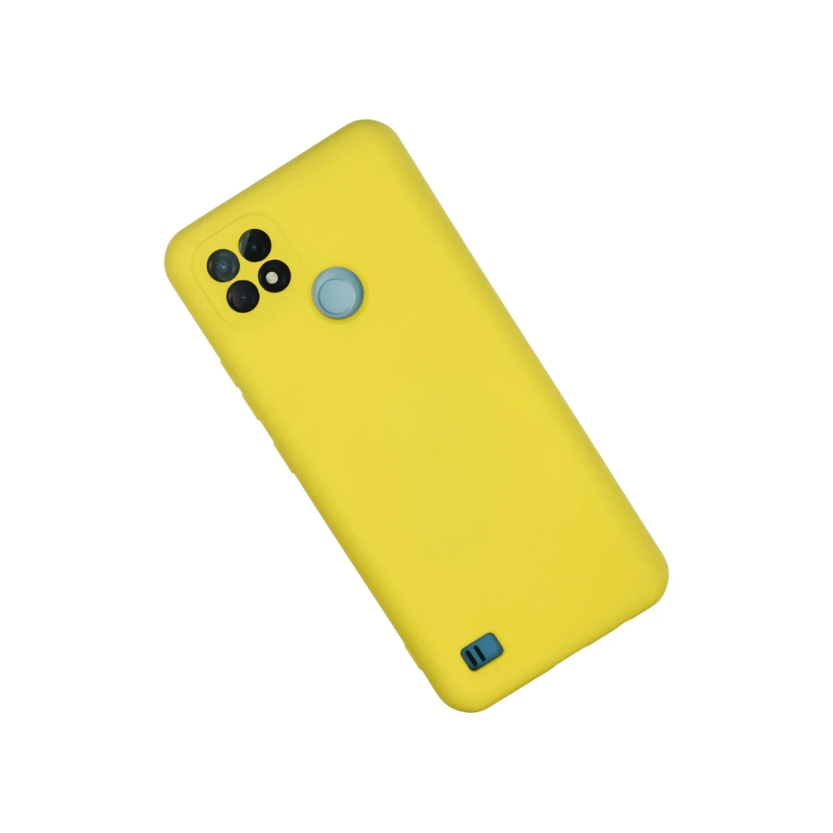 Realme C21 Kılıf Nano içi Kadife Silikon - Sarı