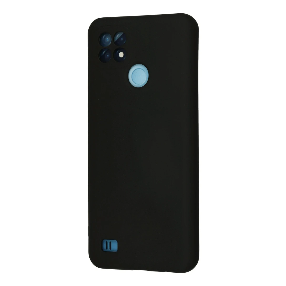 Realme C21 Kılıf Nano içi Kadife Silikon - Siyah
